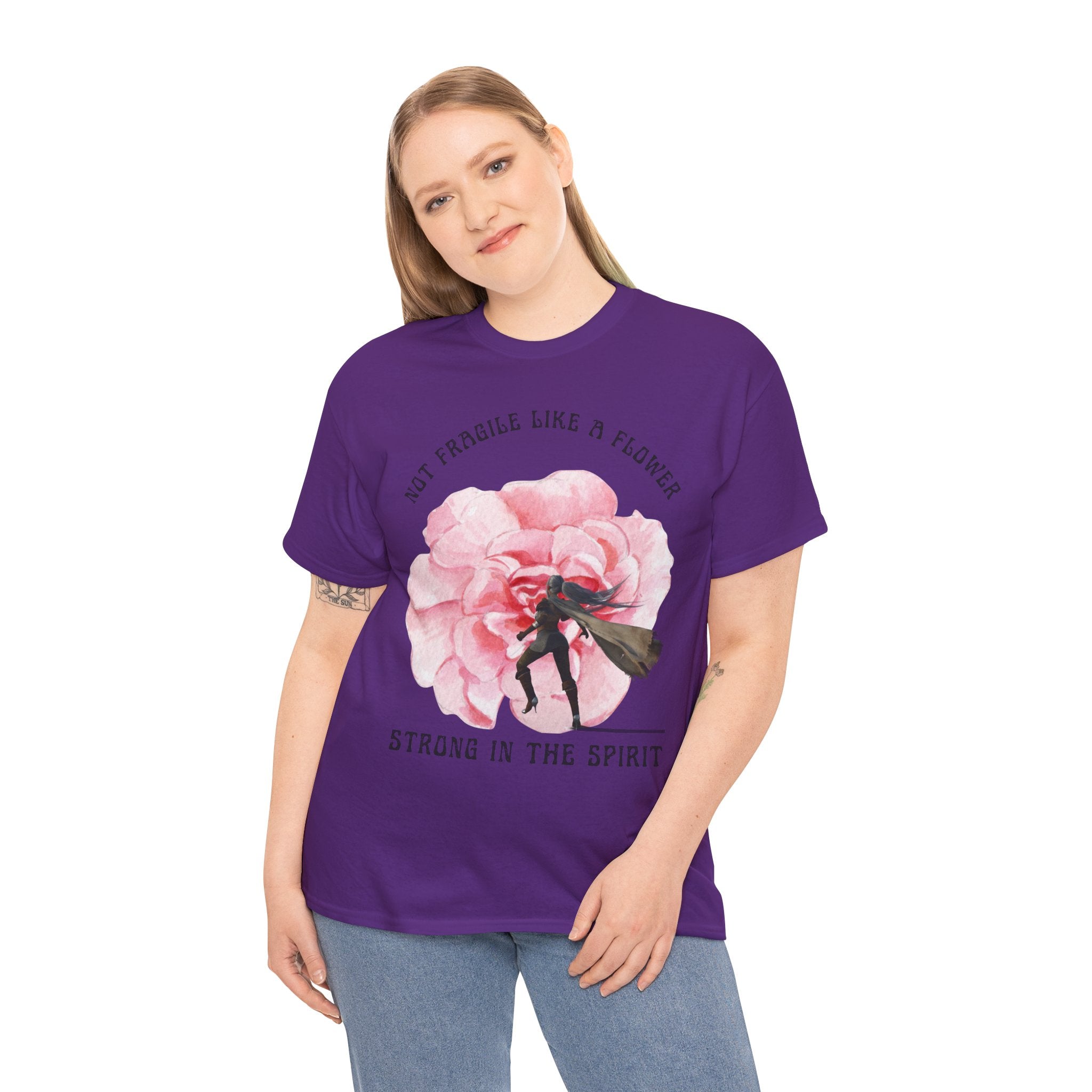 Floral Empowerment Tee, Not Fragile Like a Flower, Strong in the Spirit Shirt, Inspirational Unisex T-Shirt, Gift for Women, [...]