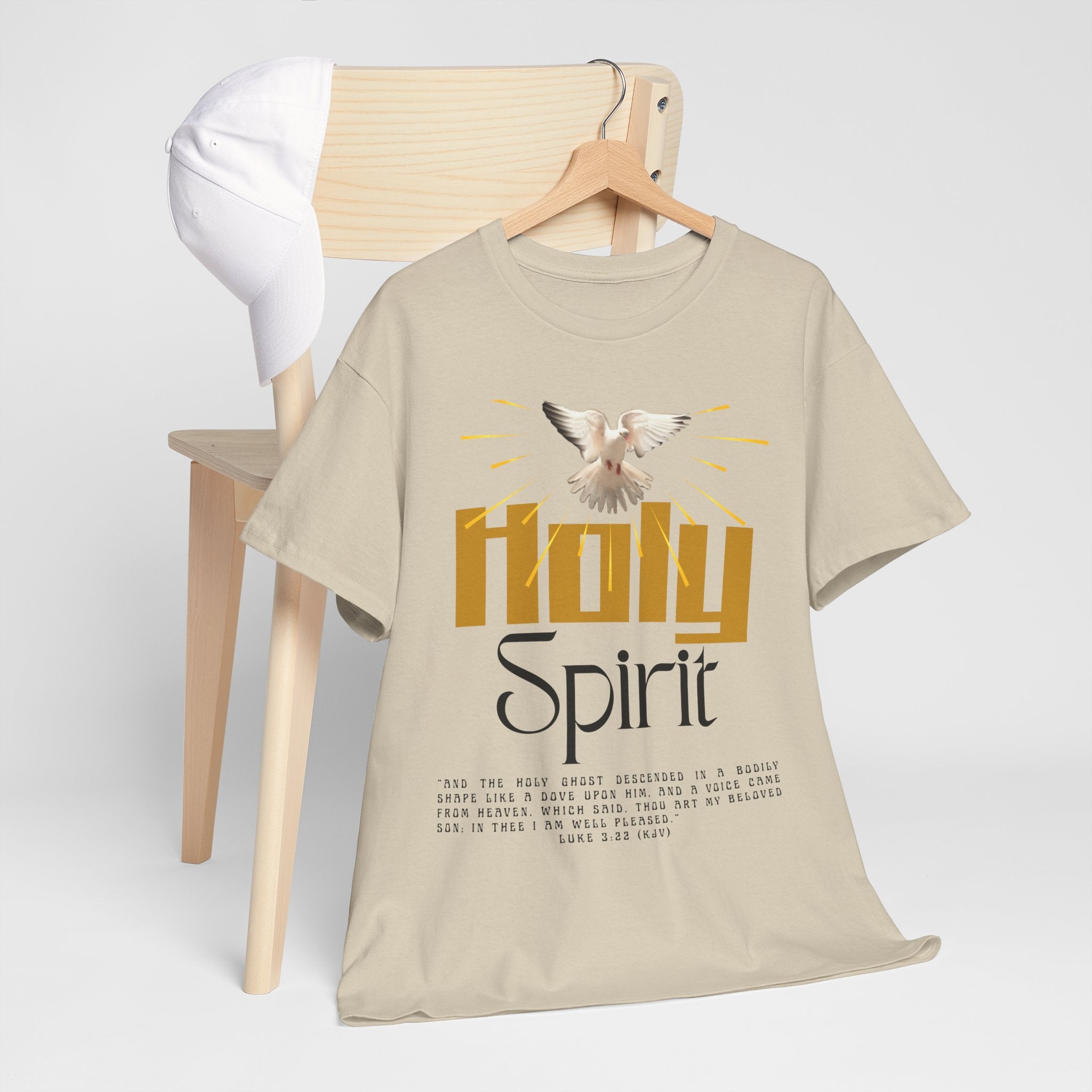 Christian T-shirts, Holy Spirit Unisex Heavy Cotton Tee, Inspirational T-Shirt for Faith Celebration, Christian Gift, Spiritual Attire, Religious Apparel