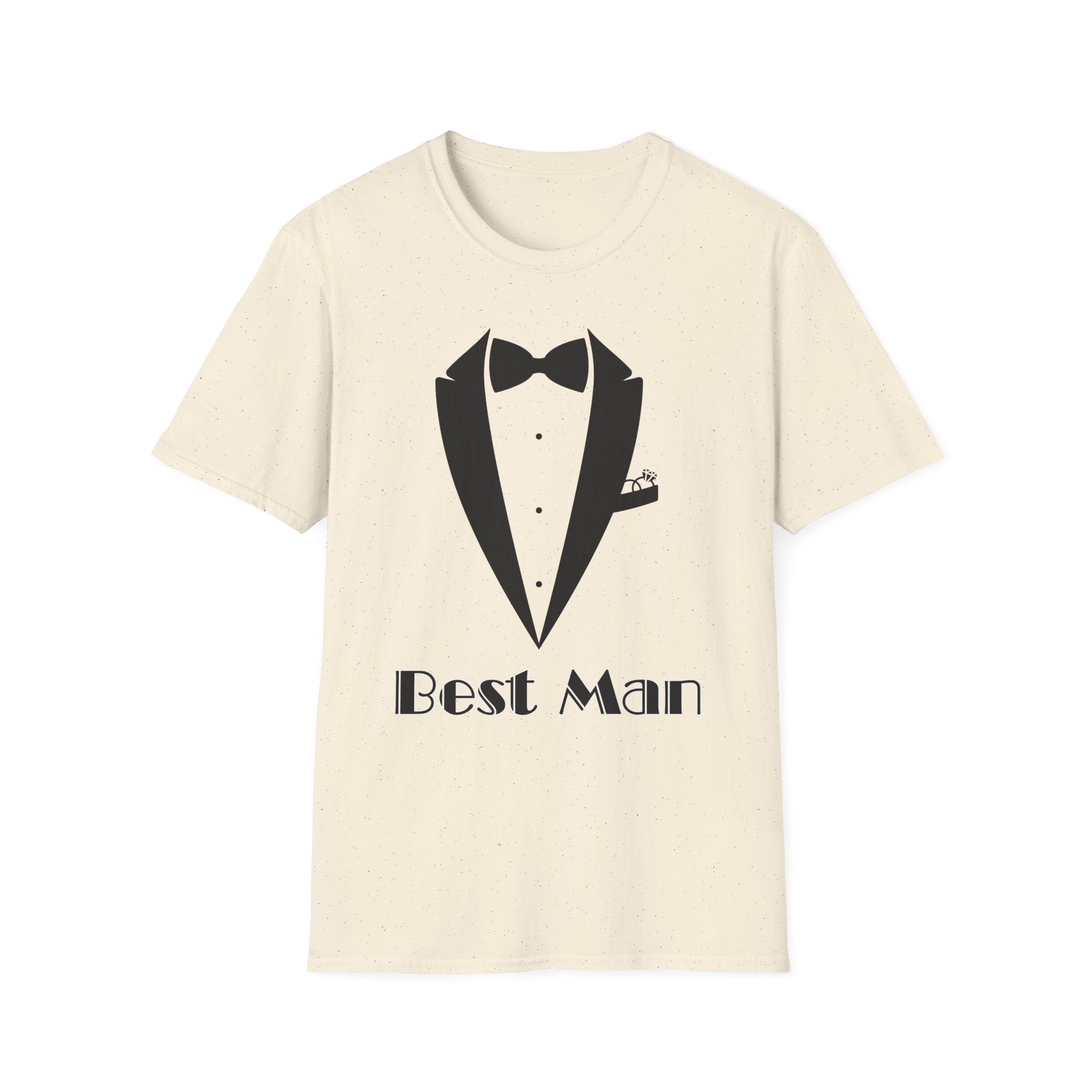Best Man T-Shirt, Stylish Groom Attire, Wedding Gift for Him, Casual Event Shirt, Unisex Tuxedo Tee, Matching Groomsmen Apparel