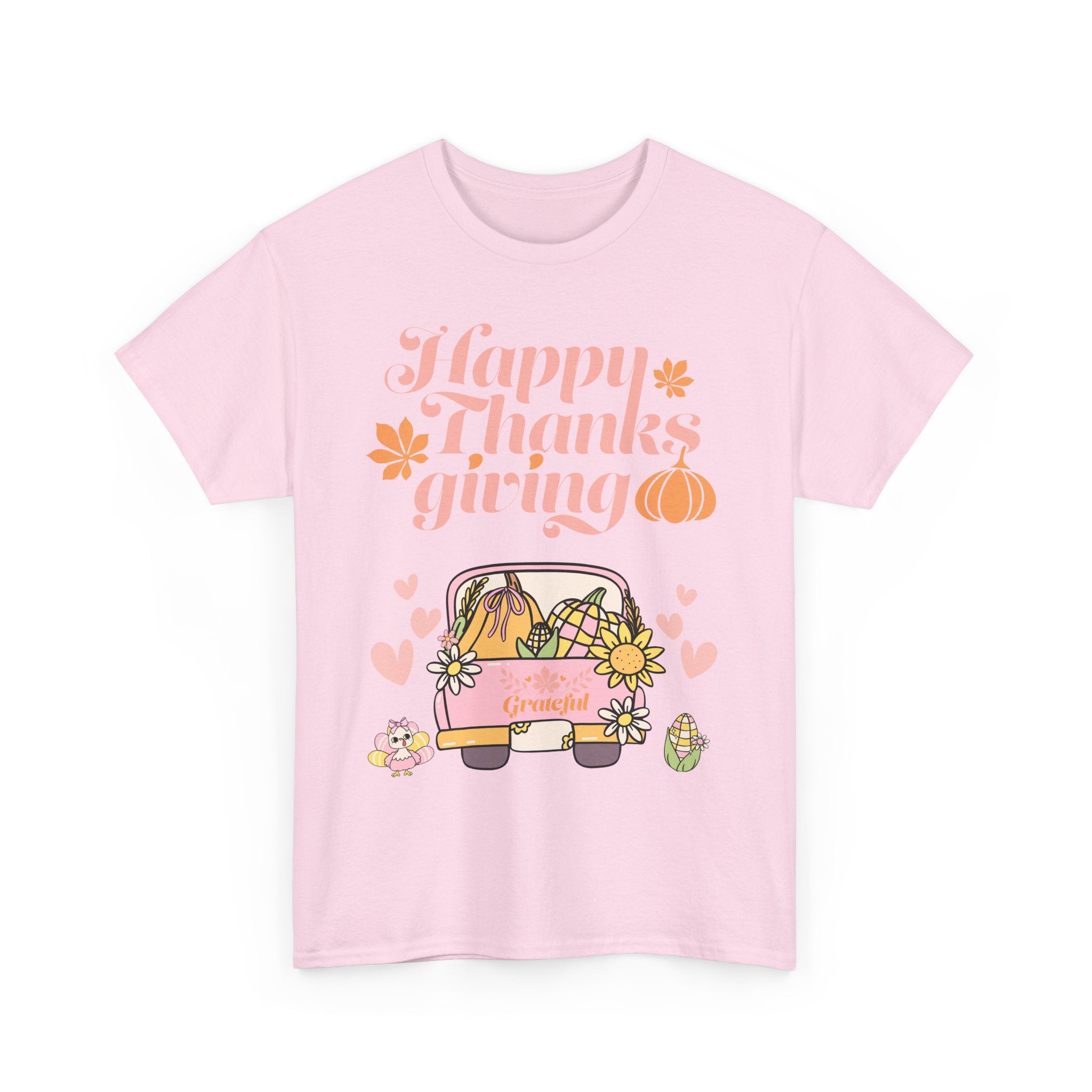 Happy Thanksgiving Unisex Tee | Cozy Autumn Shirt for Family Gatherings, Thanksgiving Celebration, Fall Fashion, Cute Gift Idea