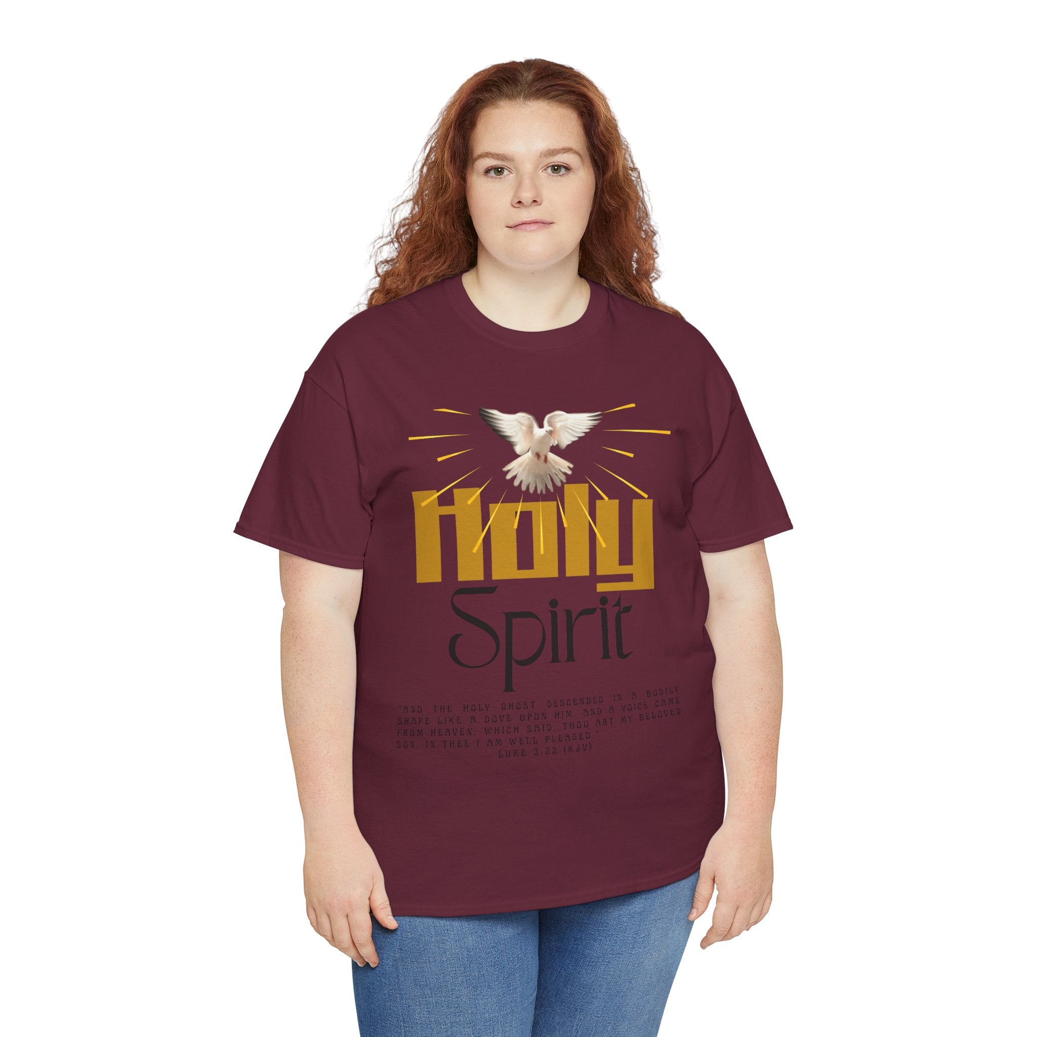 Christian T-shirts, Holy Spirit Unisex Heavy Cotton Tee, Inspirational T-Shirt for Faith Celebration, Christian Gift, Spiritual Attire, Religious Apparel