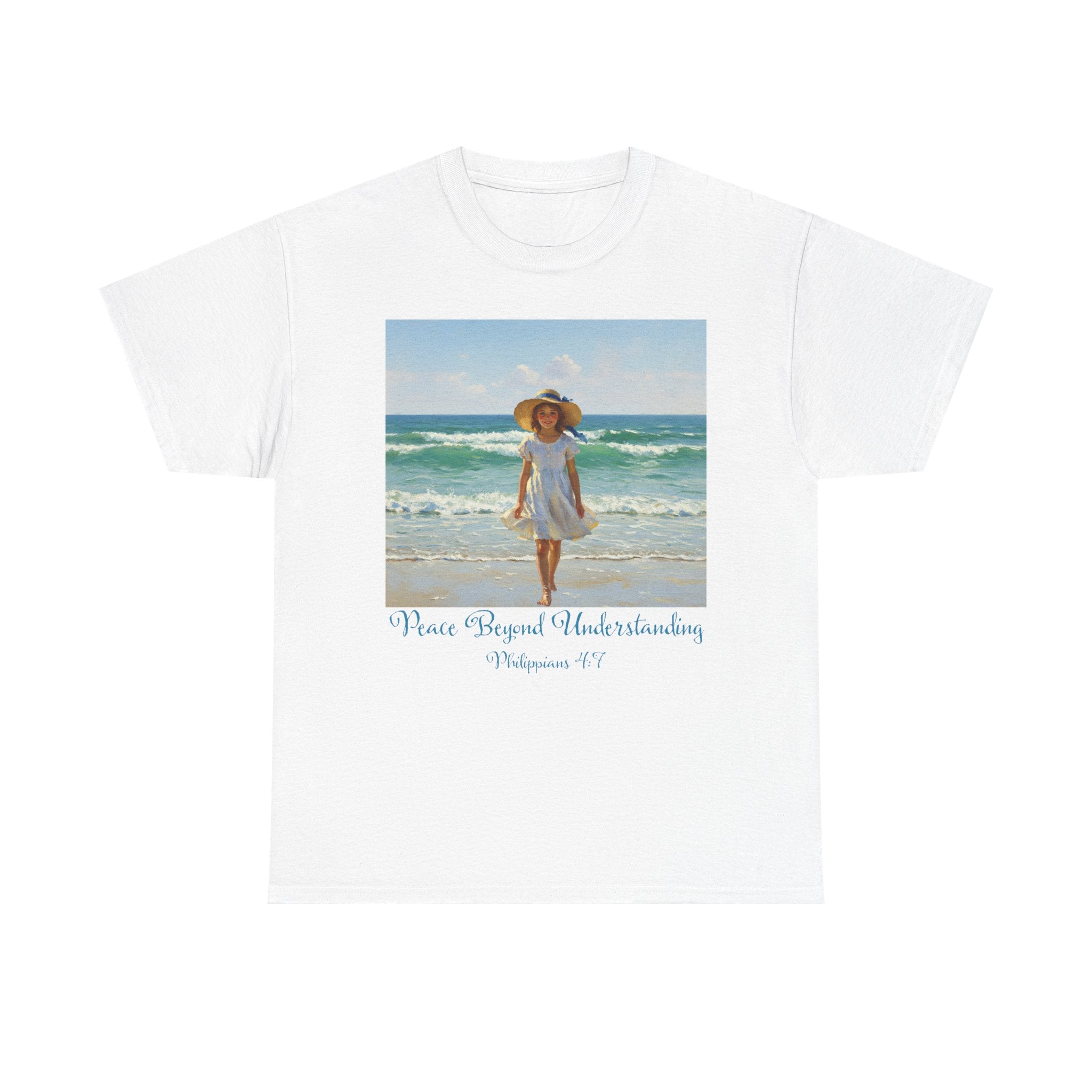 Serene Beach Vibes Tee for Summer Days, Top for Women, Casual Wear, Gifts for Beach Lovers, Vacay Essentials