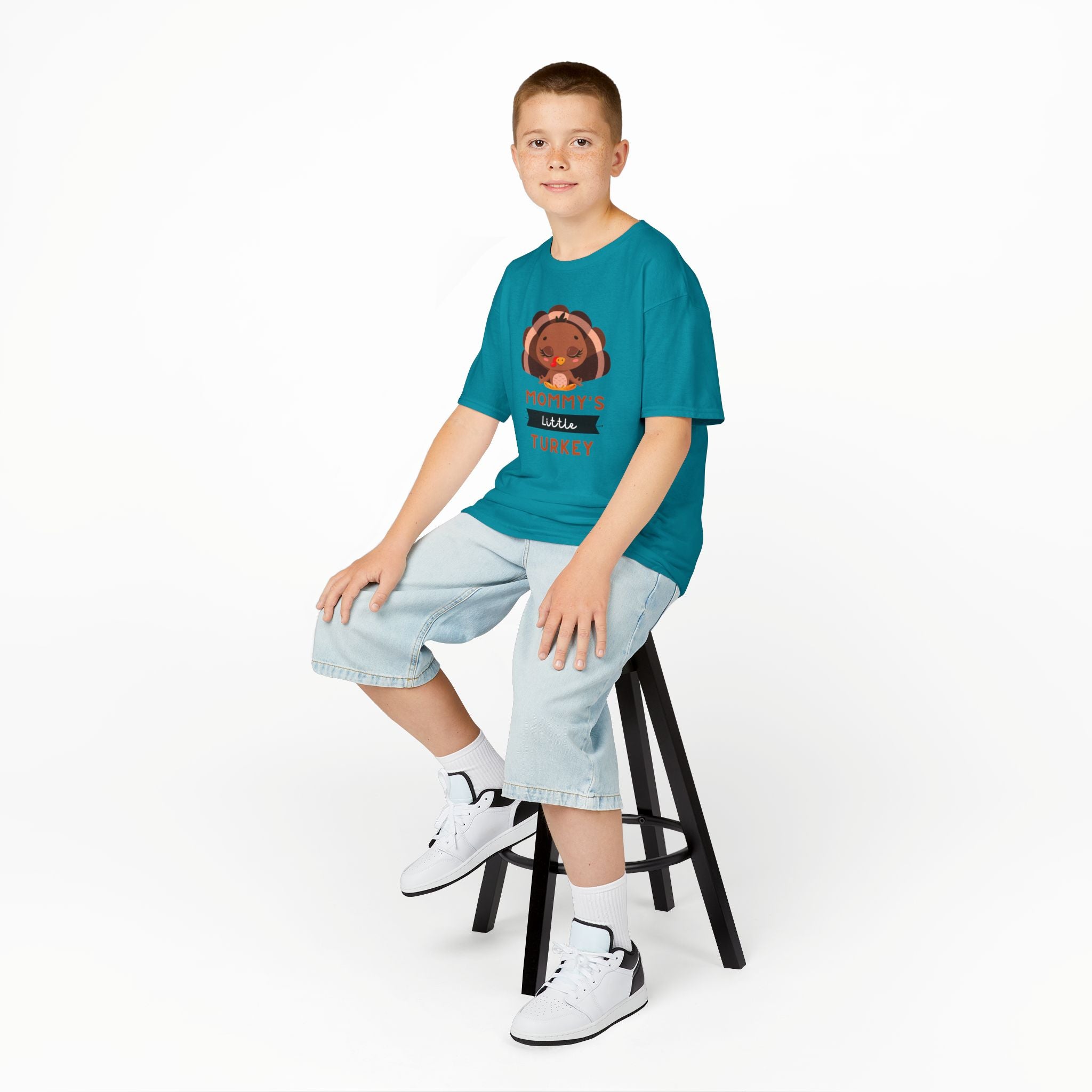 Kids Thanksgiving Tee, Mommy's Little Turkey Shirt, Fall Holiday Outfit, Thanksgiving Gift, Adorable Kids Fashion