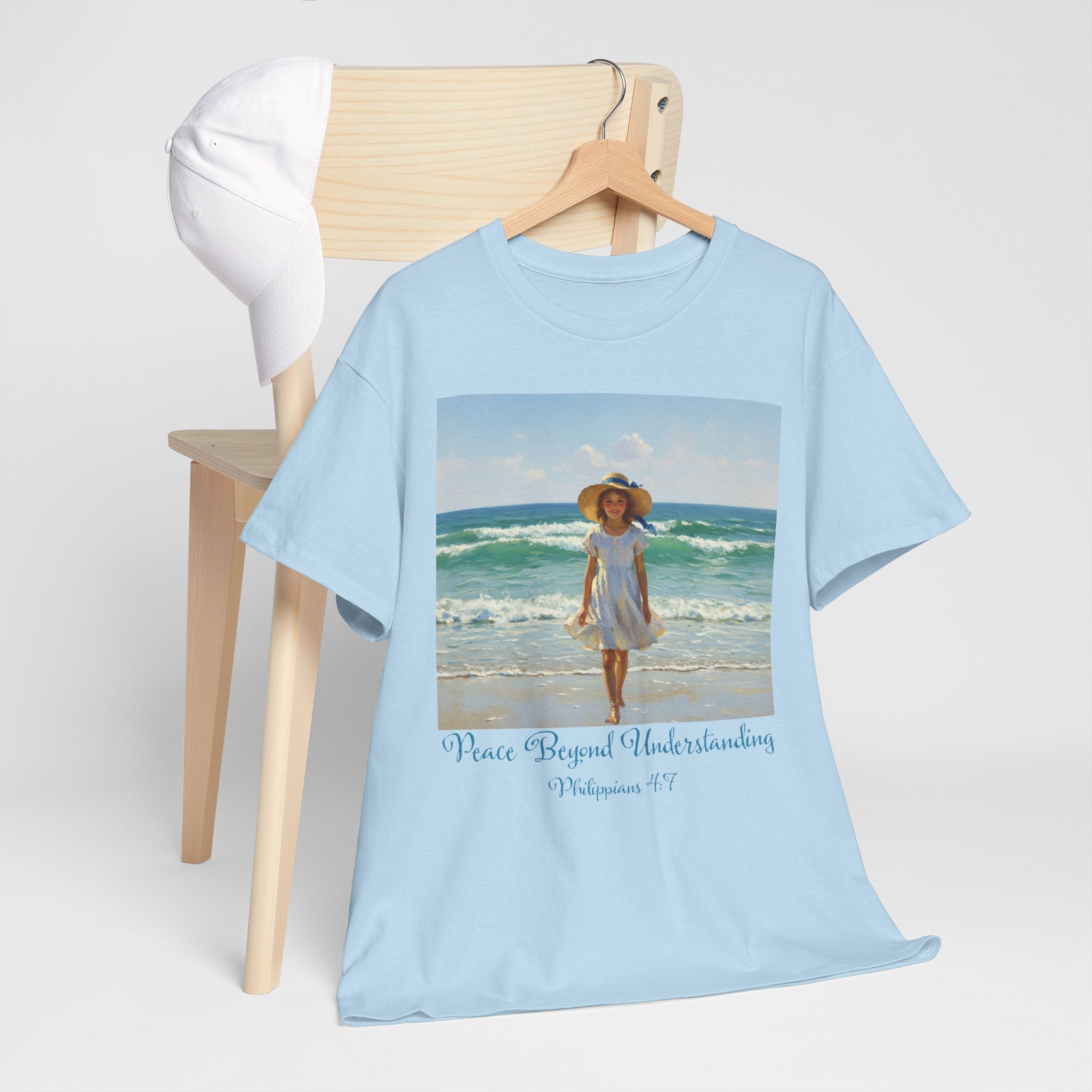 Serene Beach Vibes Tee for Summer Days, Top for Women, Casual Wear, Gifts for Beach Lovers, Vacay Essentials