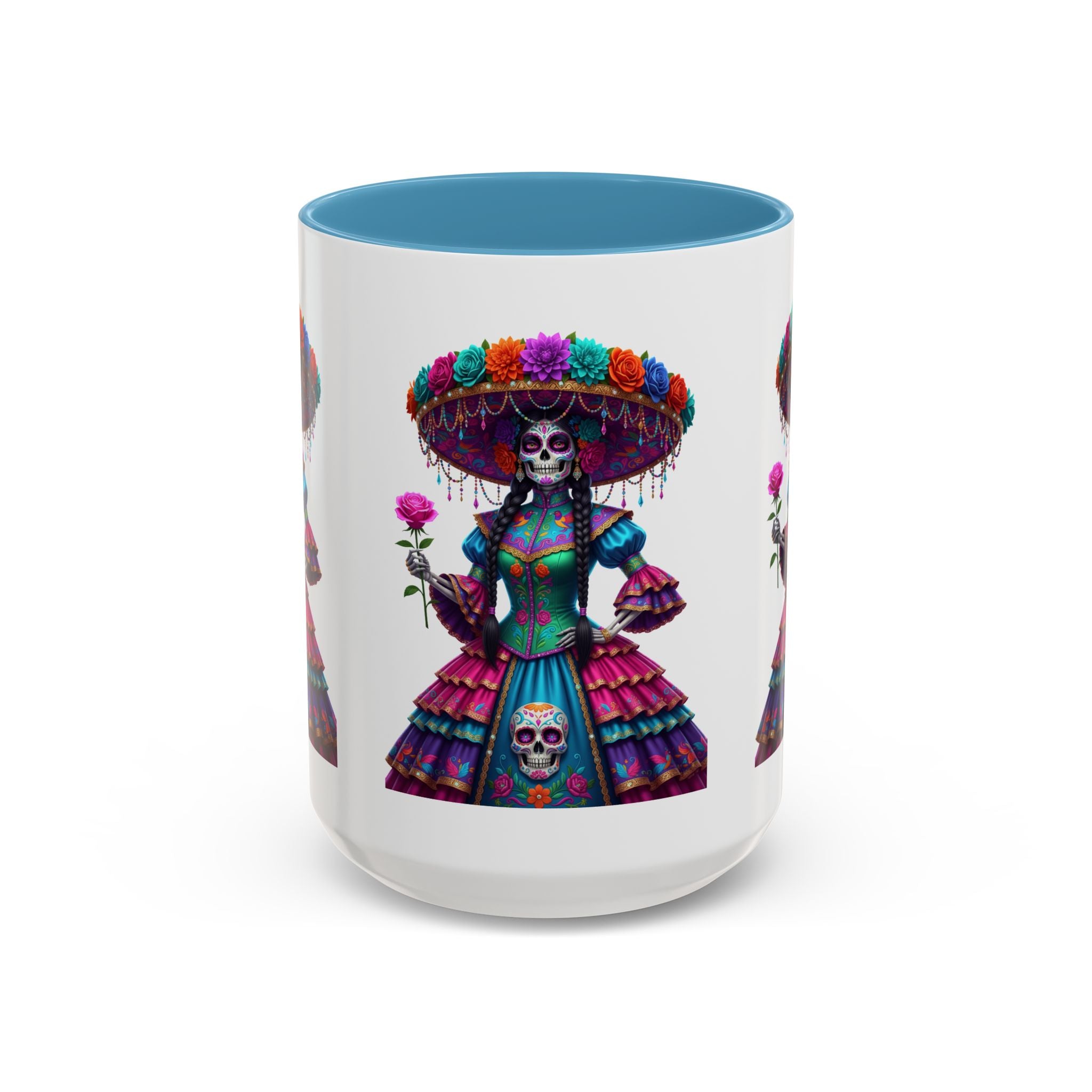 La Catrina Elegante – Día de los Muertos Inspired Artwork, Caffeine Lover Gift, Halloween Decor, Artful Drinkware