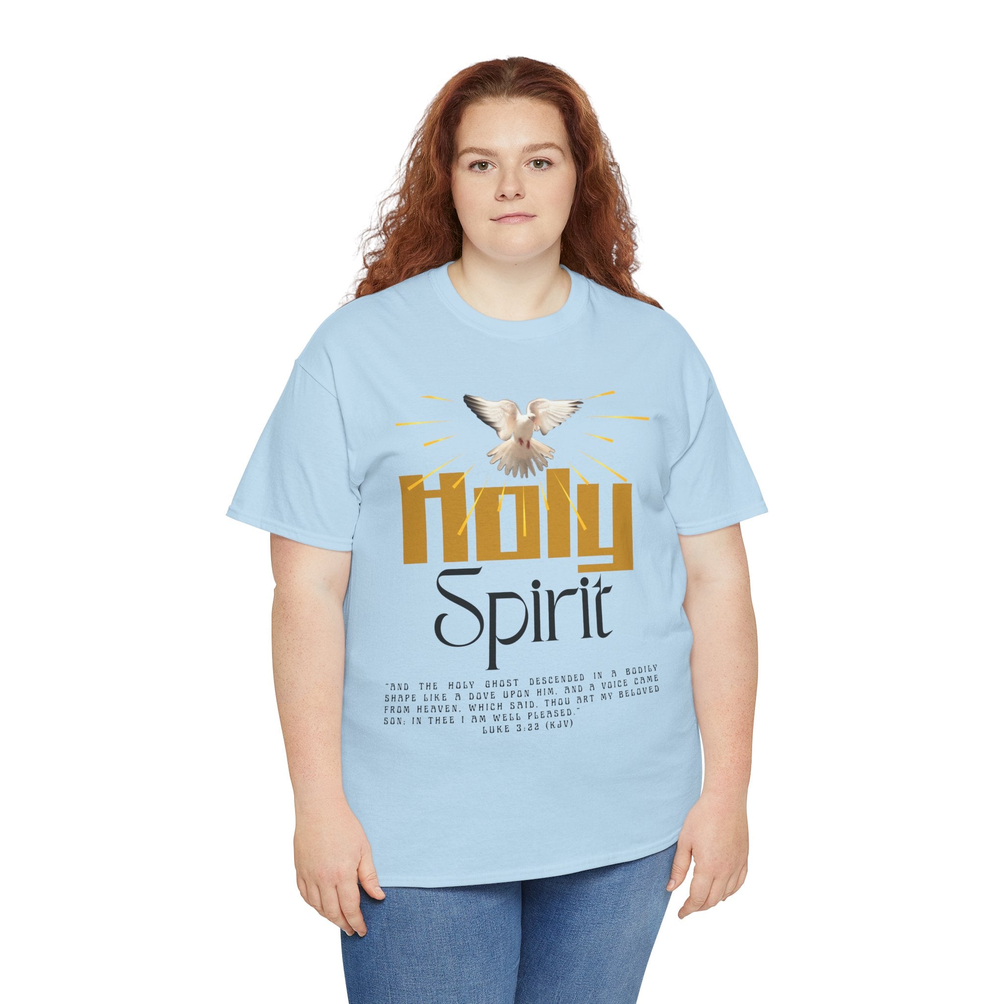 Christian T-shirts, Holy Spirit Unisex Heavy Cotton Tee, Inspirational T-Shirt for Faith Celebration, Christian Gift, Spiritual Attire, Religious Apparel