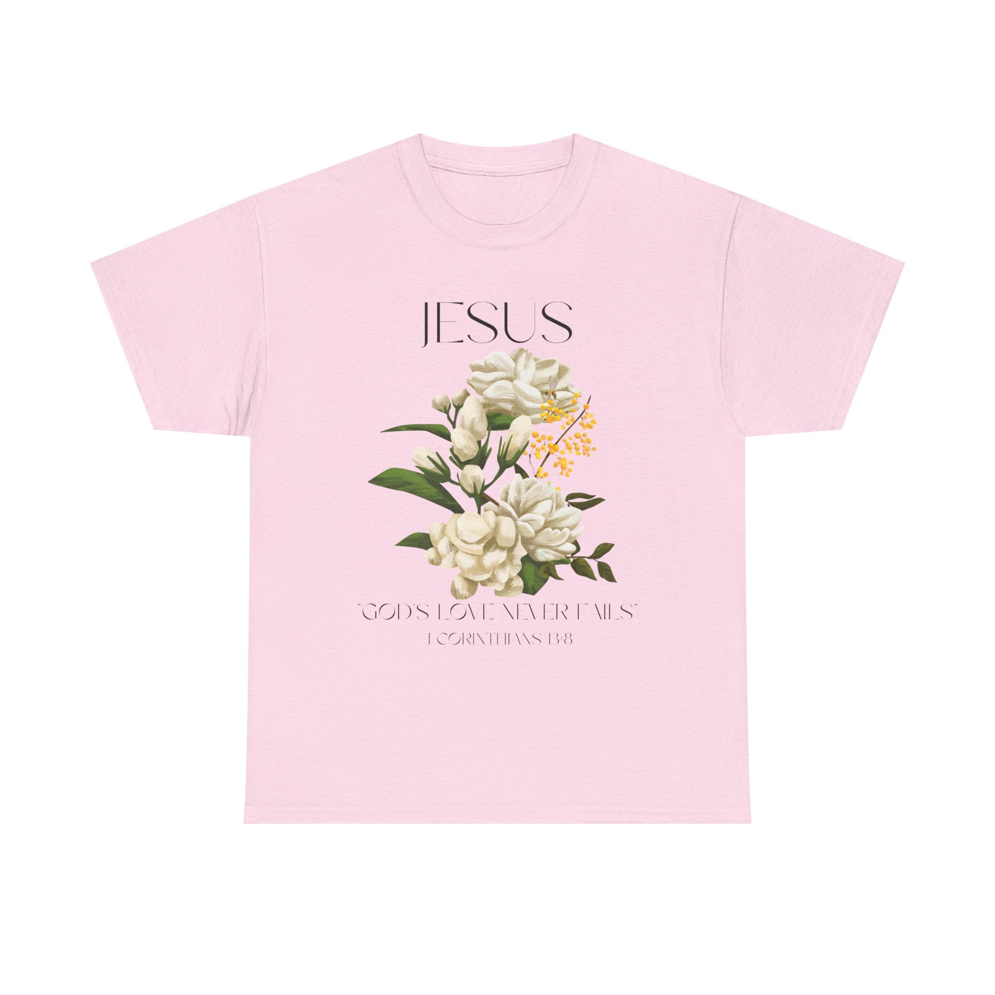 Jesus- God's love never fails-Unisex Heavy Cotton Tee