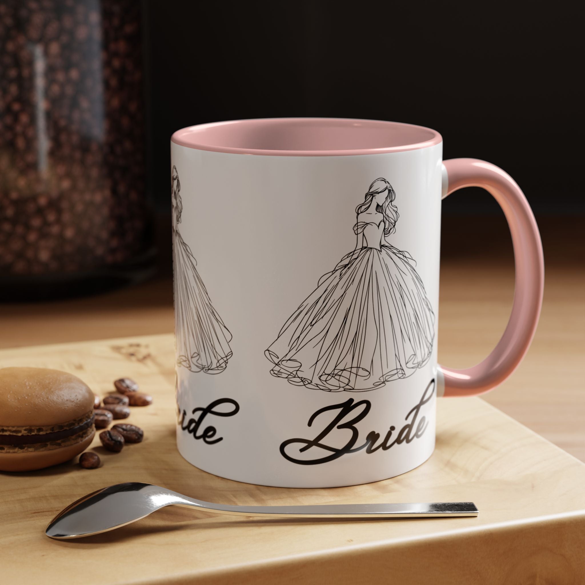 Bride Mug | Elegant Wedding Dress Design | Bridal Shower Gift & Keepsake