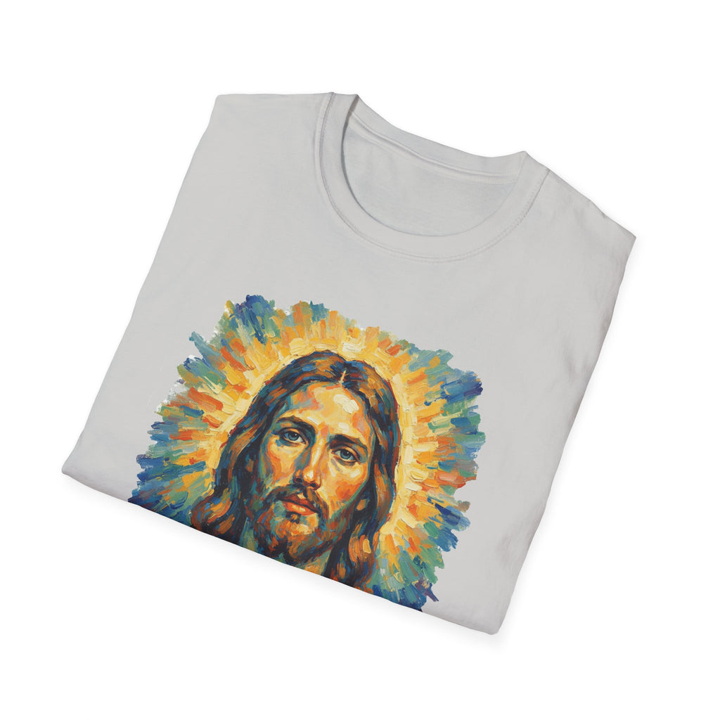 Jesus Christ Graphic Tee, Unisex Softstyle T-Shirt, Faith Apparel, Inspirational Gift, Religious Top