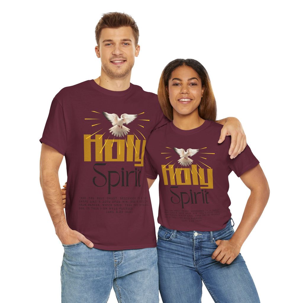 Christian T-shirts, Holy Spirit Unisex Heavy Cotton Tee, Inspirational T-Shirt for Faith Celebration, Christian Gift, Spiritual Attire, Religious Apparel