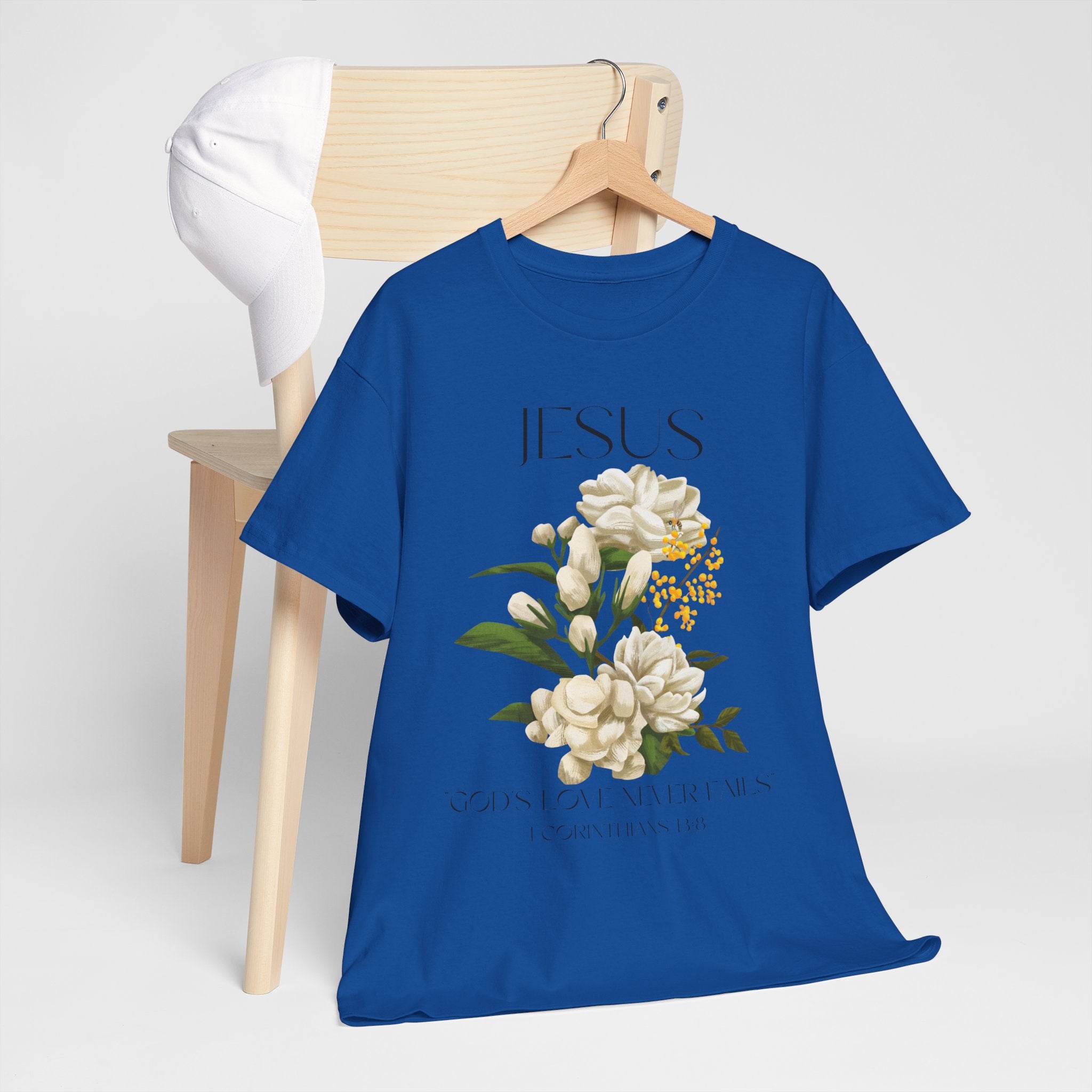 Jesus- God's love never fails-Unisex Heavy Cotton Tee