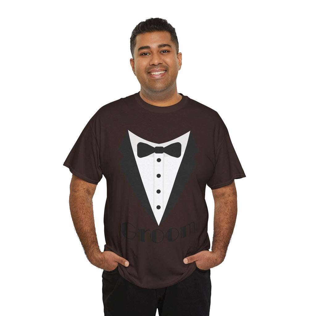 Groom T-Shirt, Unisex Heavy Cotton Tee for Weddings, Bachelor Parties, Groomsmen Gifts, Casual Wear, Bridal Showers