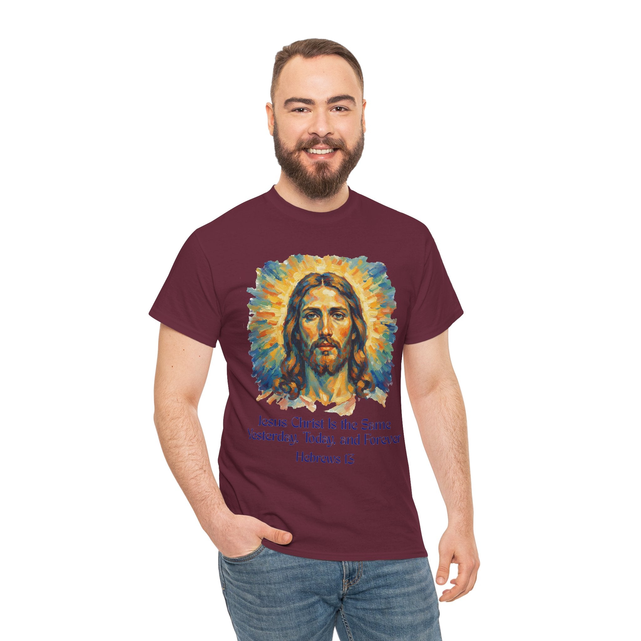 Jesus Portrait – Van Gogh Inspired Style Religious Inspirational Tee - Jesus Christ Design, Faith Shirt, Christian Clothing, Birthday Gift, Everyday Wear