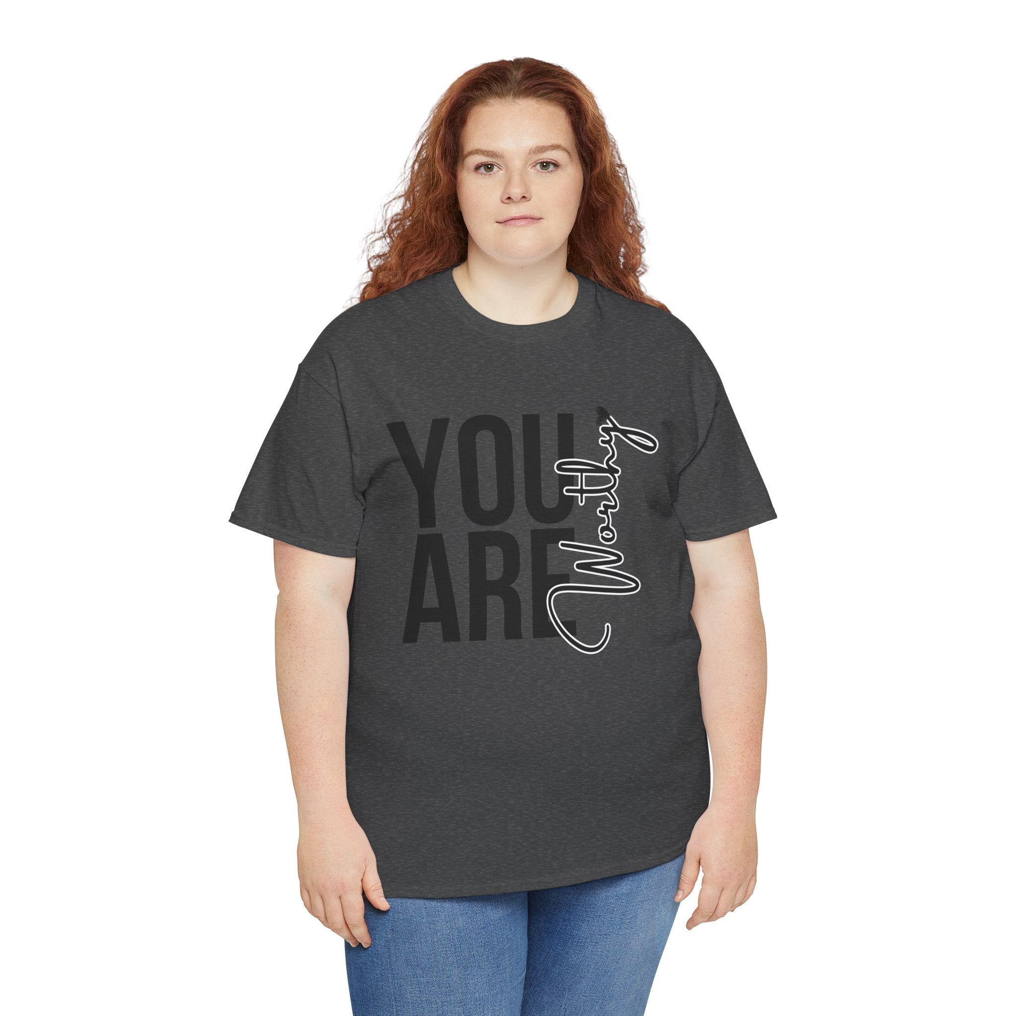 You Are Worthy Unisex Heavy Cotton Tee, Motivational Quote Shirt, Gift for Friends, Self-Love Tee, Uplifting Apparel, Positive [...]