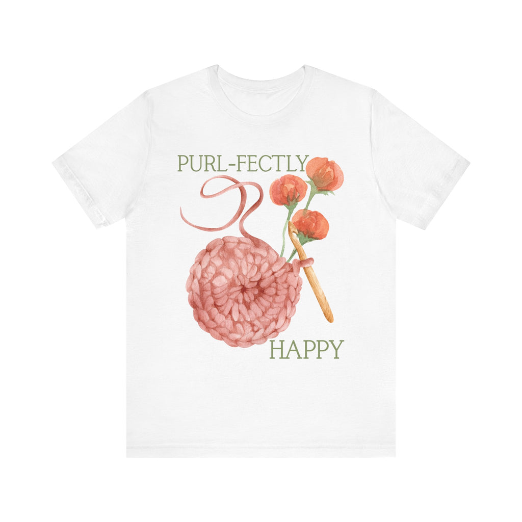 Purl-fectly Happy Crafting Joy Tee -Unisex Short Sleeve Shirt