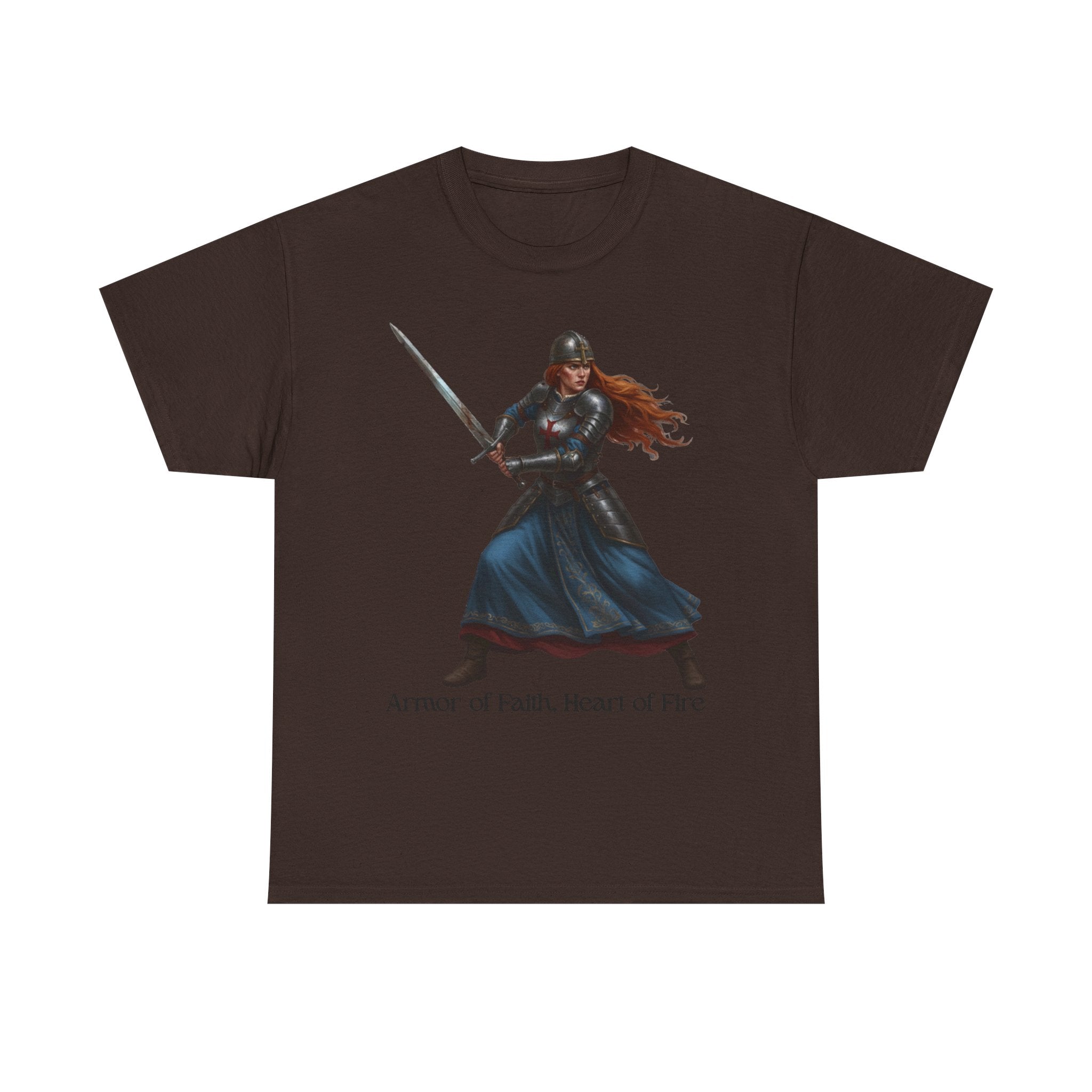 Warrior Spirit Unisex Heavy Cotton Tee, Inspirational Shirt, Fantasy Gift, Empowerment Merchandise, Soft Cotton Tee, Everyday Wear