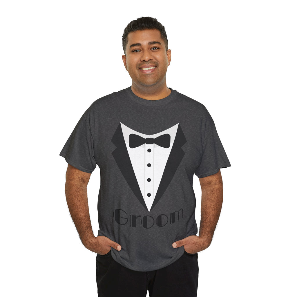 Groom T-Shirt, Unisex Heavy Cotton Tee for Weddings, Bachelor Parties, Groomsmen Gifts, Casual Wear, Bridal Showers