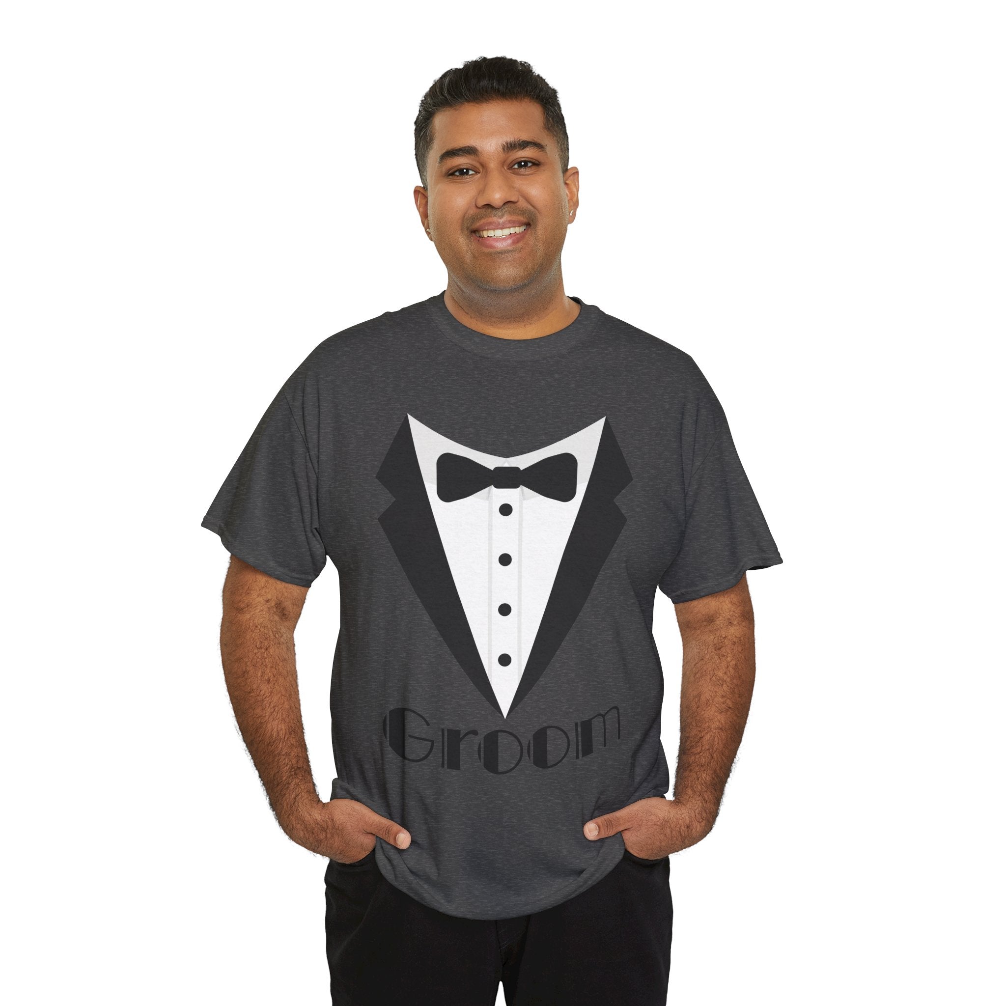 Groom T-Shirt, Unisex Heavy Cotton Tee for Weddings, Bachelor Parties, Groomsmen Gifts, Casual Wear, Bridal Showers