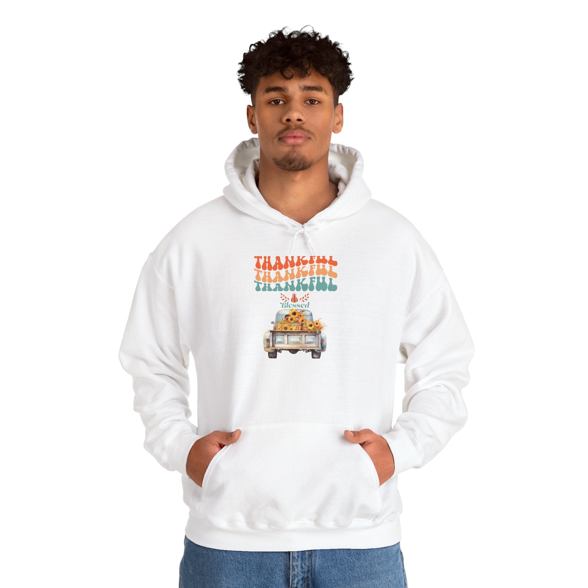 Thankful Vintage Hoodie - Cozy Unisex Sweatshirt for Fall, Thanksgiving Gathering, Gift, Casual Wear, Layering