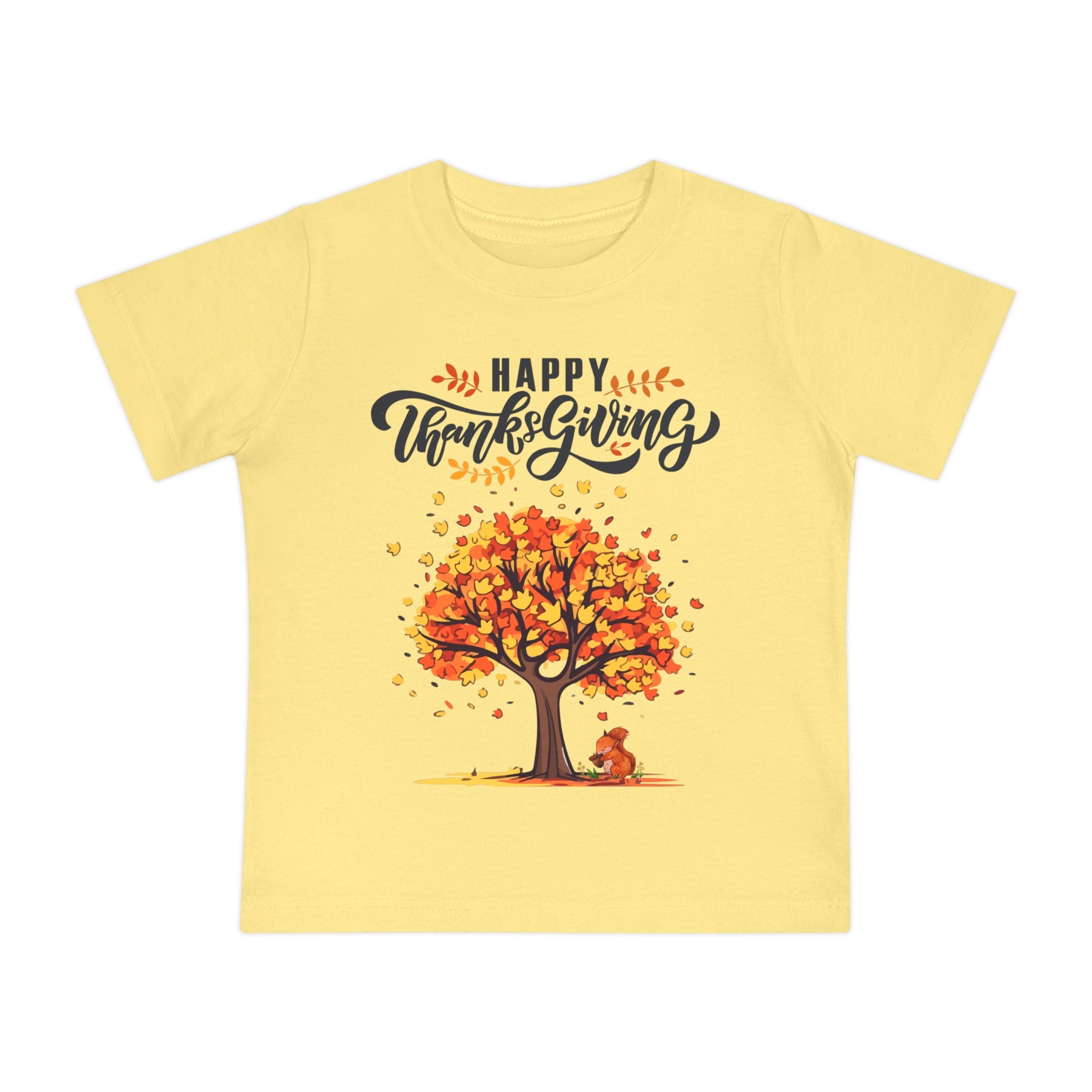 Happy Thanksgiving/Thanksgiving Baby T-Shirt, Cute Fall Apparel, Kids Autumn Clothing, Holiday Gift, Seasonal Outfit, Fall Tree Design