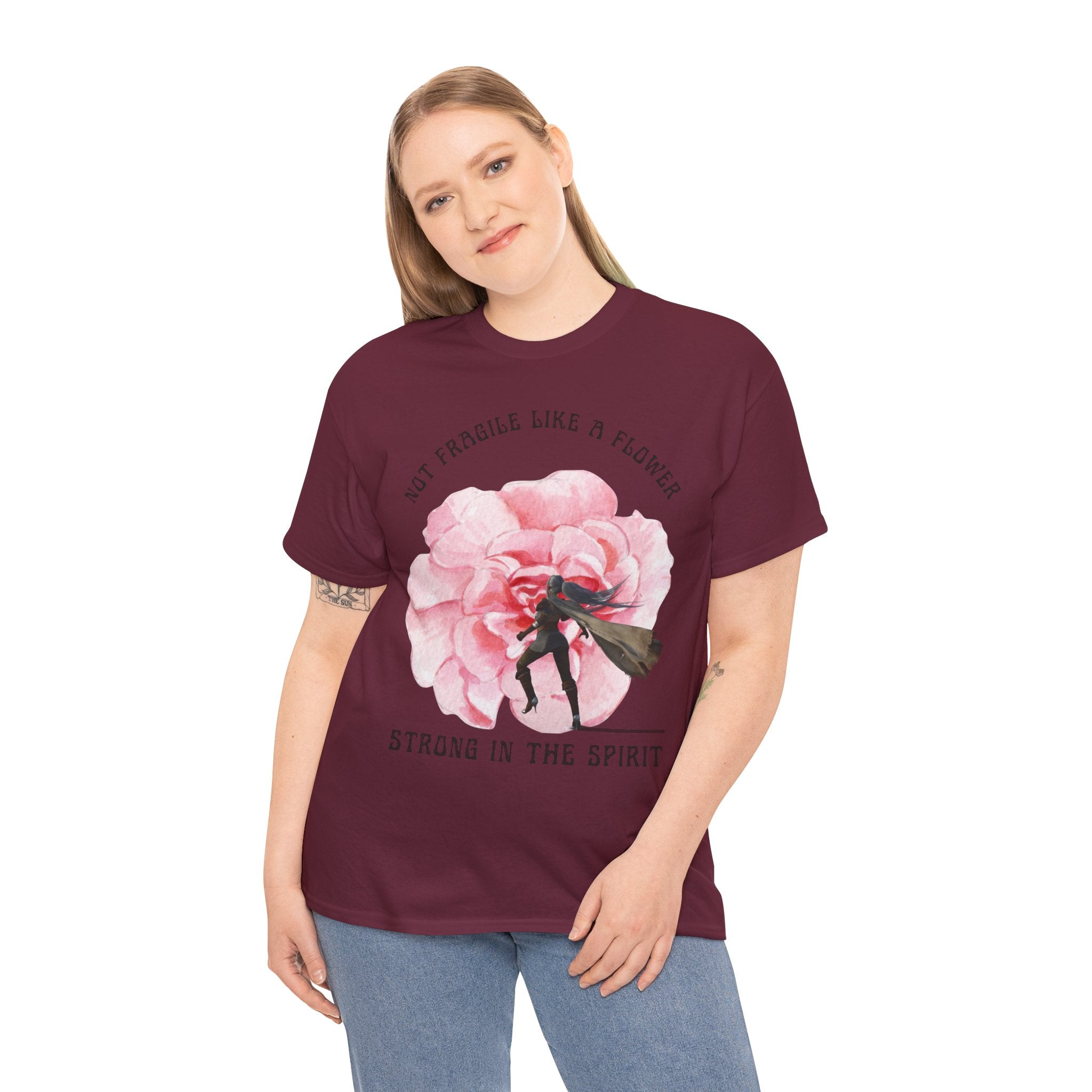 Floral Empowerment Tee, Not Fragile Like a Flower, Strong in the Spirit Shirt, Inspirational Unisex T-Shirt, Gift for Women, [...]