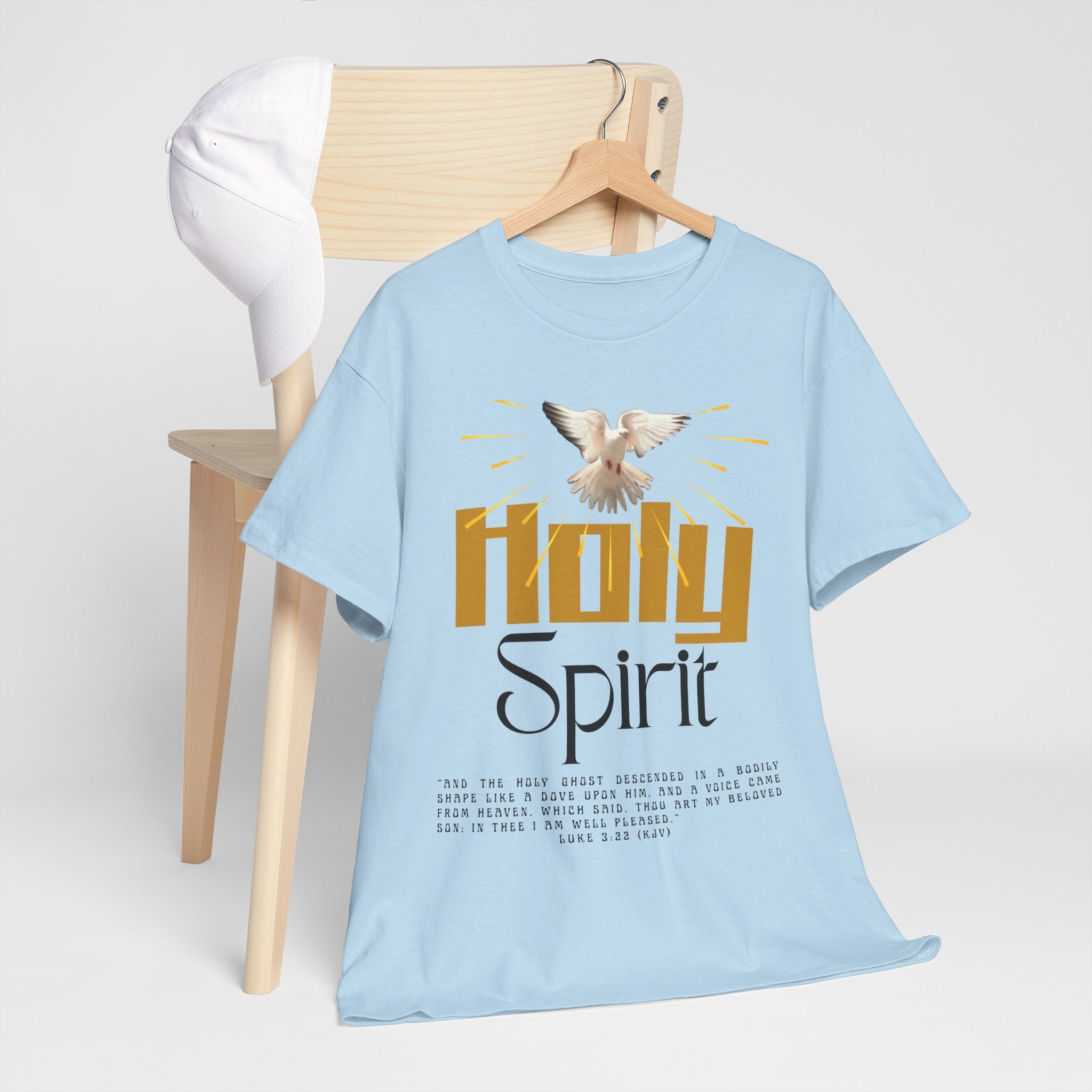 Christian T-shirts, Holy Spirit Unisex Heavy Cotton Tee, Inspirational T-Shirt for Faith Celebration, Christian Gift, Spiritual Attire, Religious Apparel