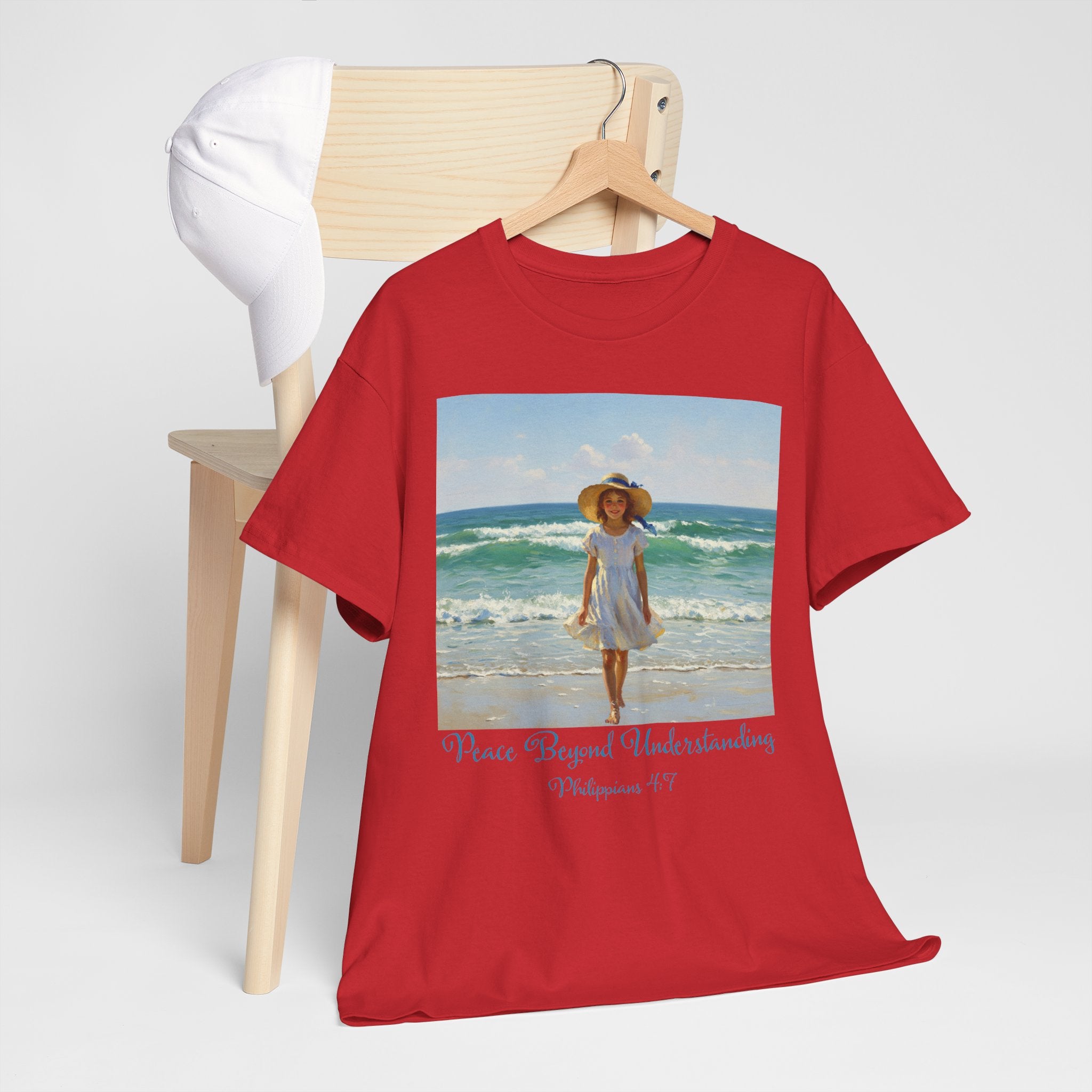 Serene Beach Vibes Tee for Summer Days, Top for Women, Casual Wear, Gifts for Beach Lovers, Vacay Essentials