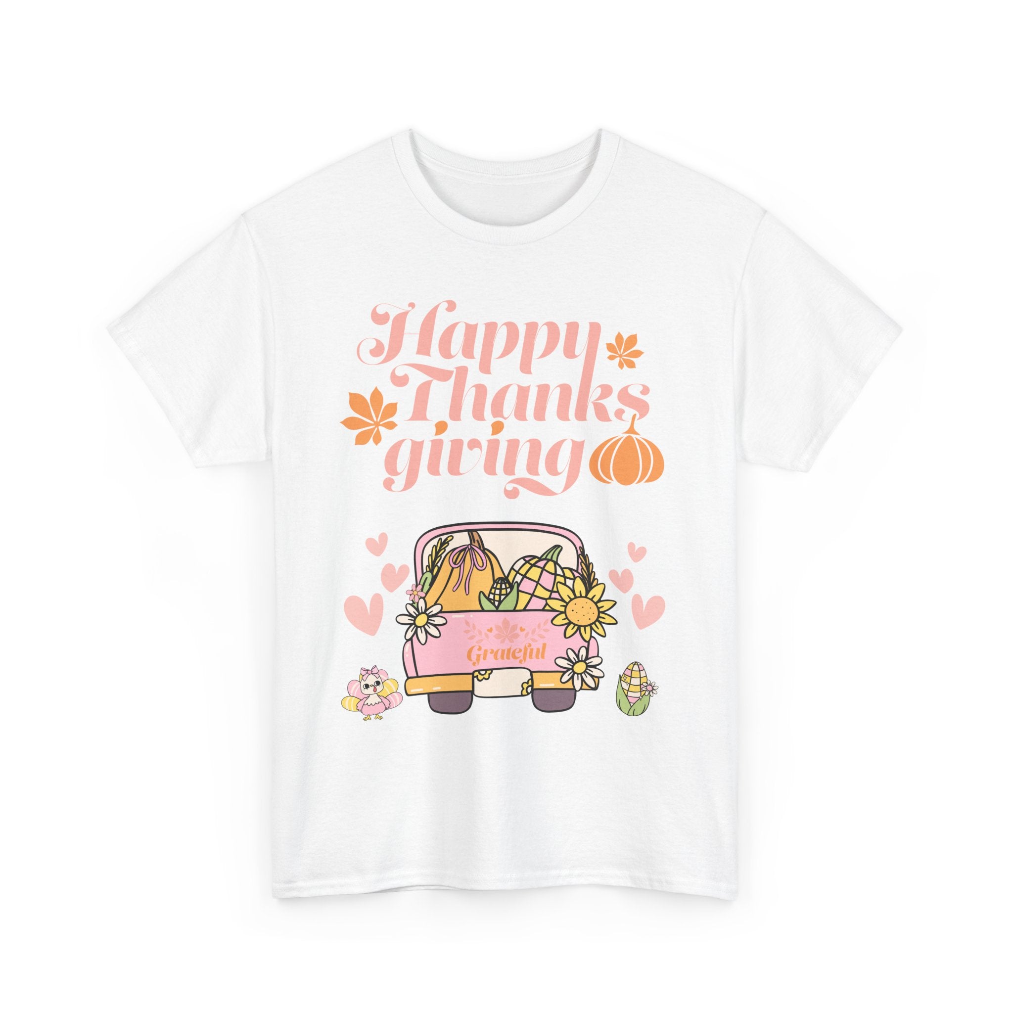 Happy Thanksgiving Unisex Tee | Cozy Autumn Shirt for Family Gatherings, Thanksgiving Celebration, Fall Fashion, Cute Gift Idea
