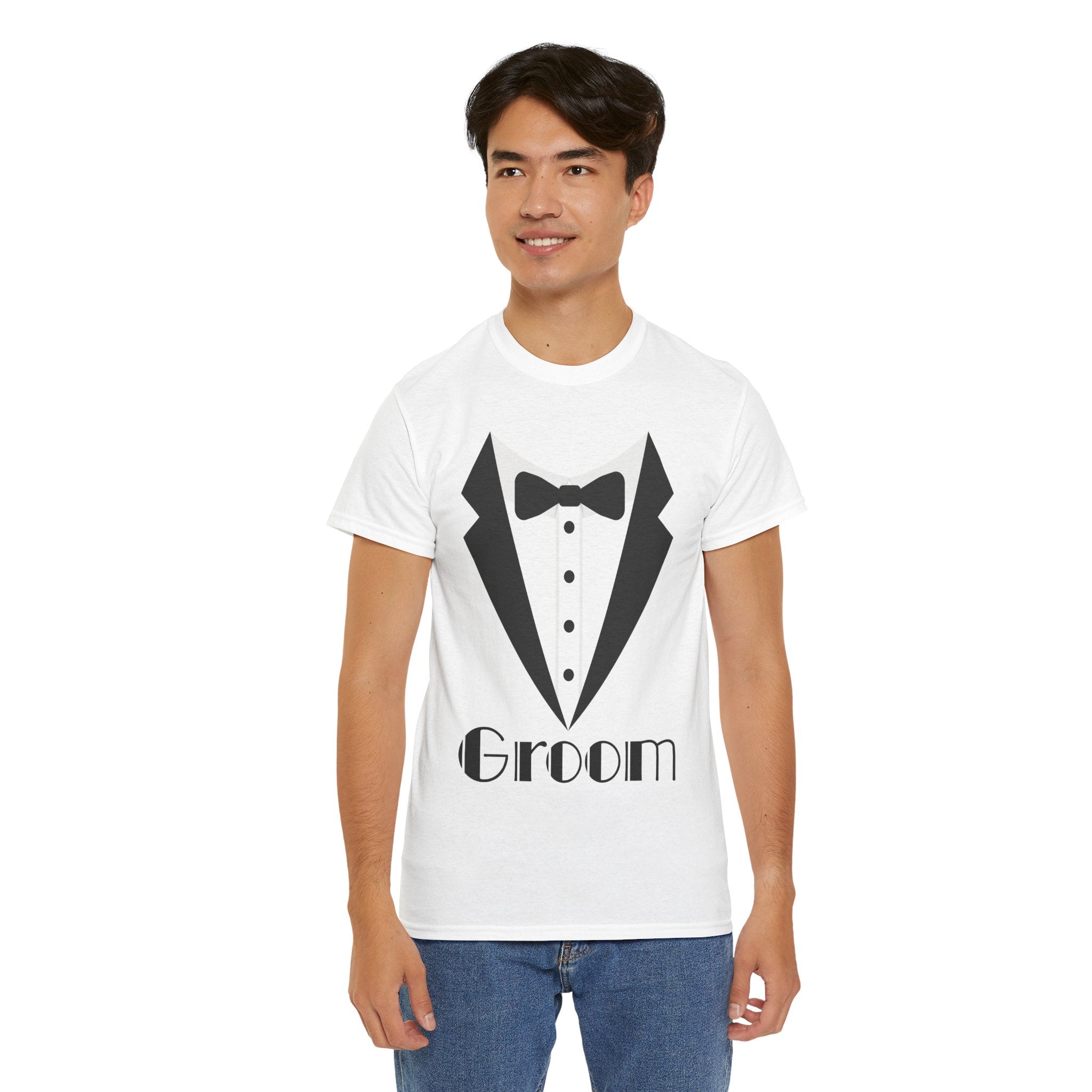 Groom T-Shirt, Unisex Heavy Cotton Tee for Weddings, Bachelor Parties, Groomsmen Gifts, Casual Wear, Bridal Showers