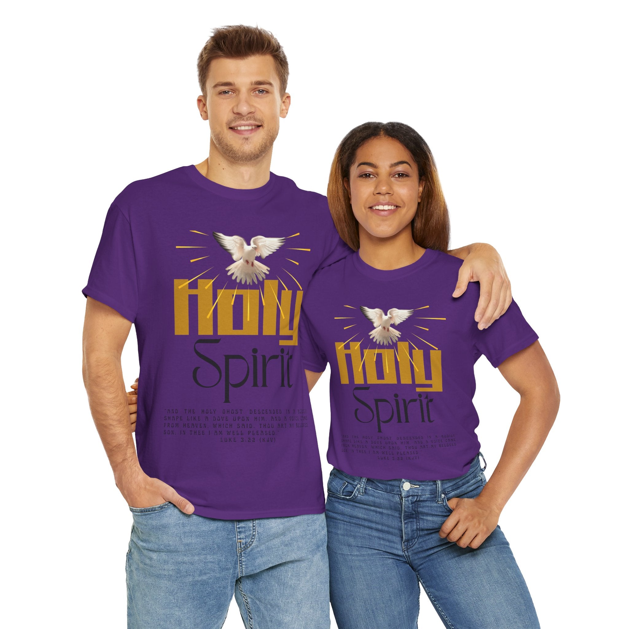 Christian T-shirts, Holy Spirit Unisex Heavy Cotton Tee, Inspirational T-Shirt for Faith Celebration, Christian Gift, Spiritual Attire, Religious Apparel