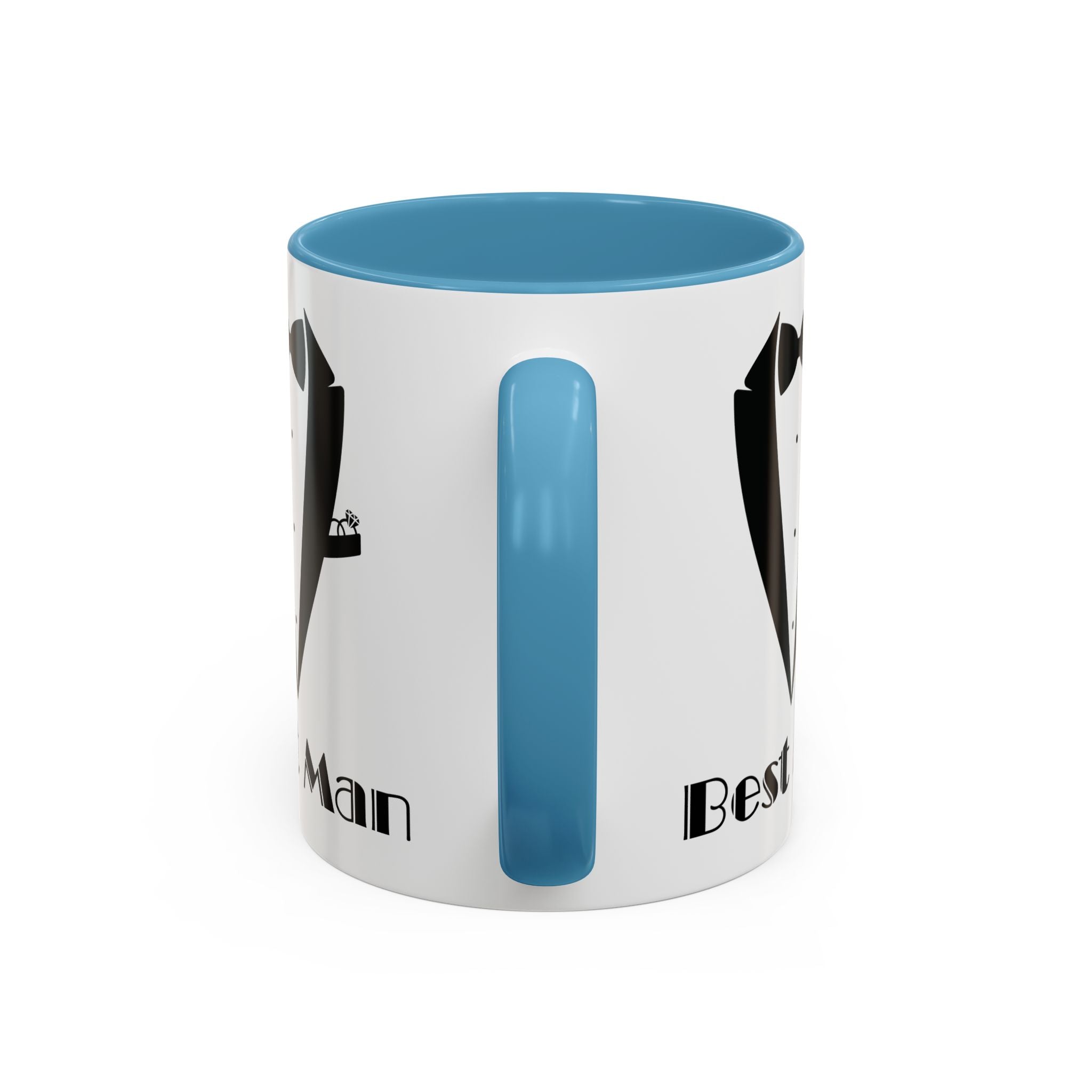 Best Man Accent Coffee Mug 11/15 oz, Groom’s Gift, Wedding Party Favor, Unique Best Man Gift, Black and White Coffee Cup