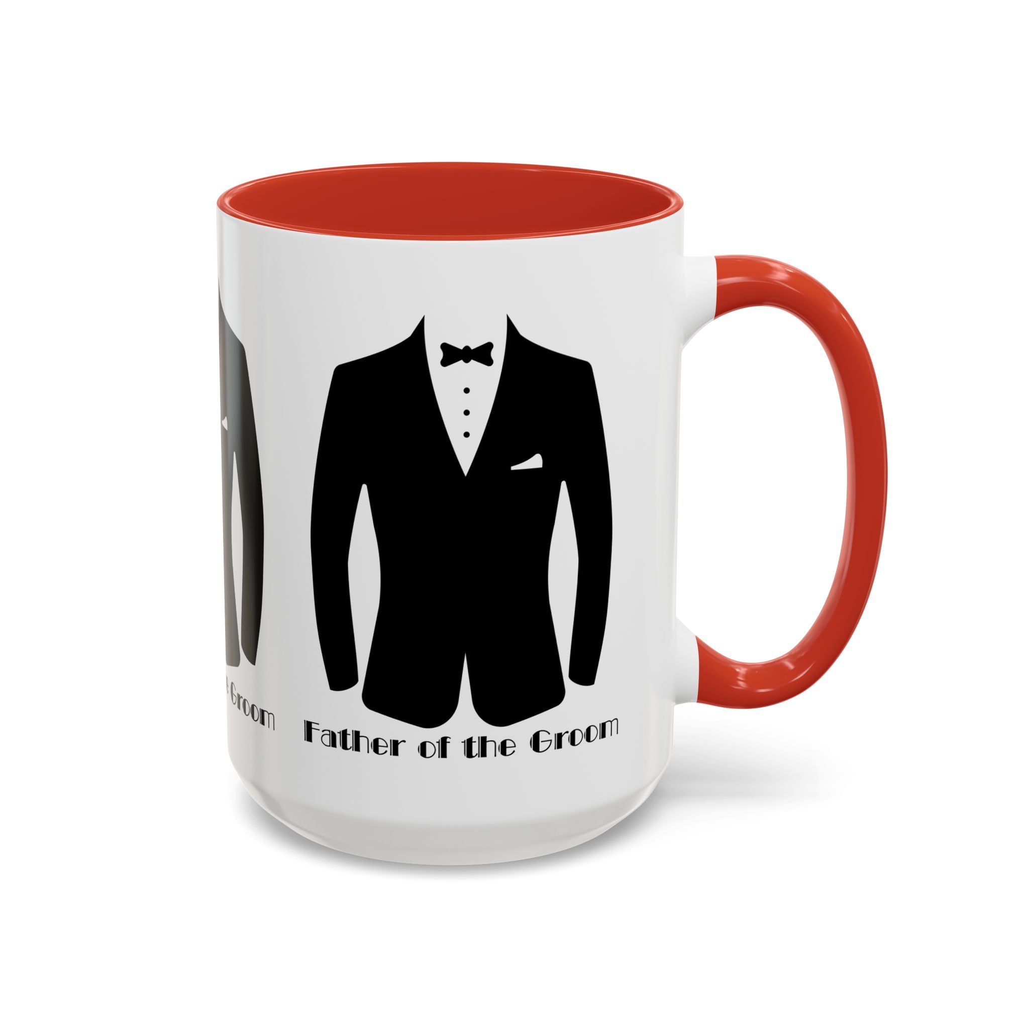 Father of the Groom Accent Coffee Mug 11/15 oz- Perfect Groomsmen Gift, Wedding Keepsake, Stylish Drinkware, Unique Wedding Favor