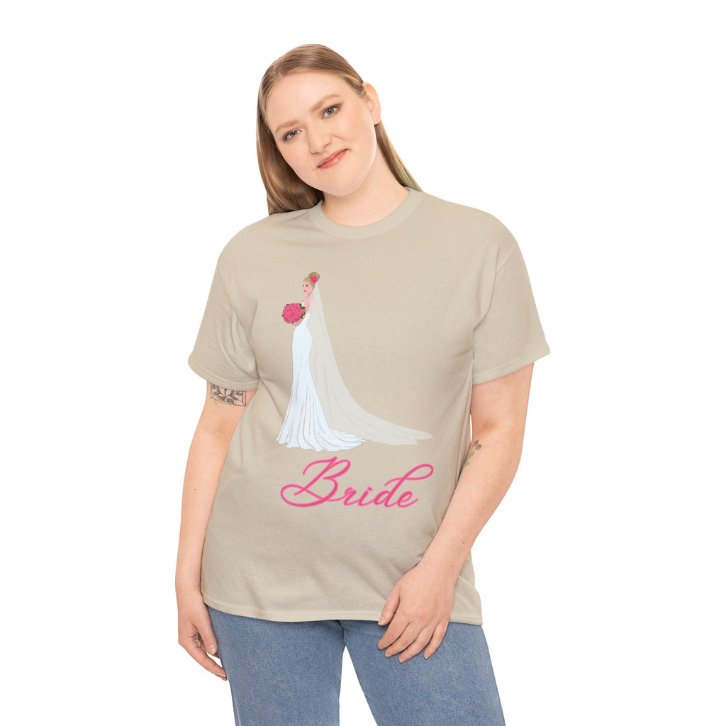Bride Unisex Heavy Cotton Tee, Wedding Gift, Bridal Party Shirt, Engagement Party Top, Bride T-Shirt, Bridal Shower Attire