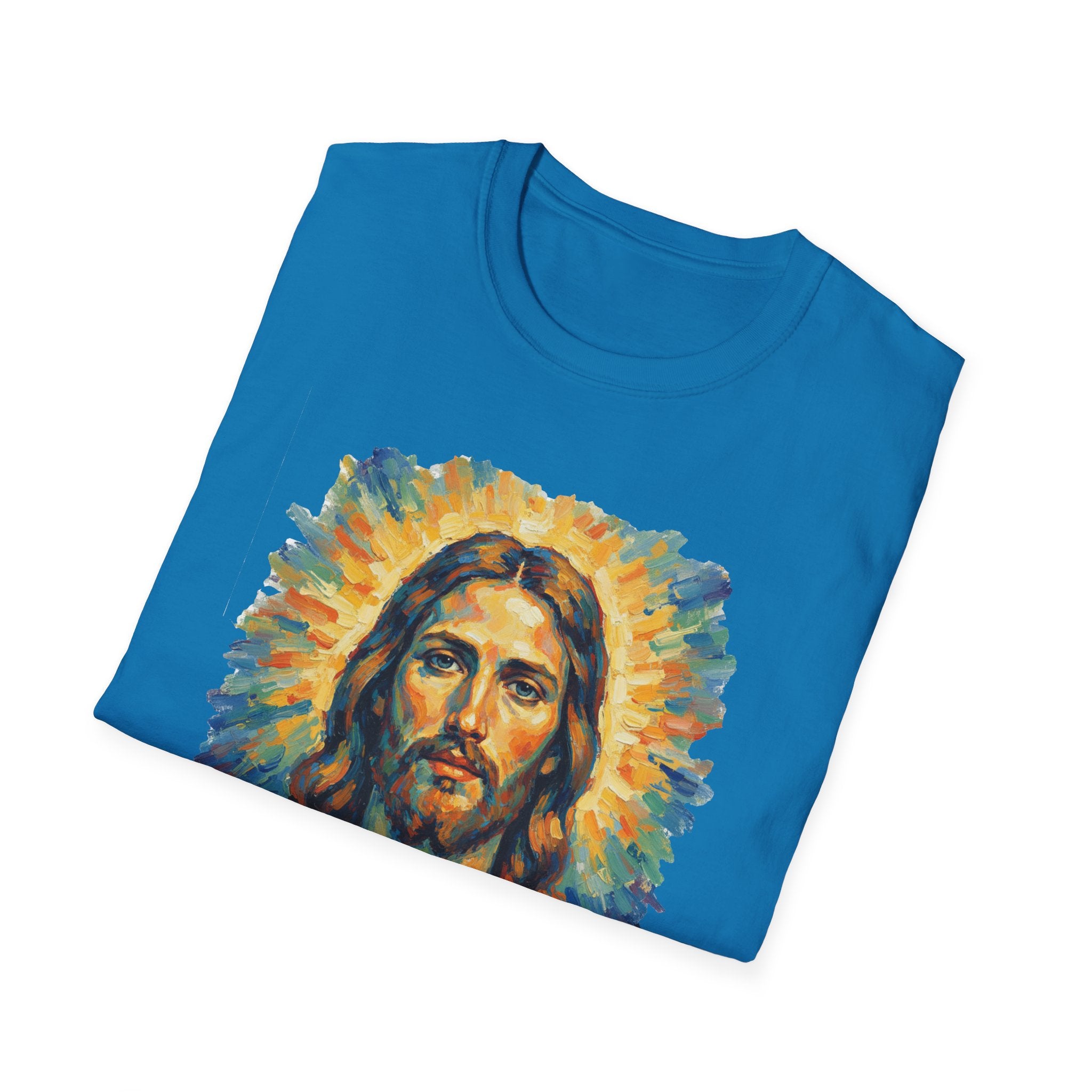 Jesus Christ Graphic Tee, Unisex Softstyle T-Shirt, Faith Apparel, Inspirational Gift, Religious Top