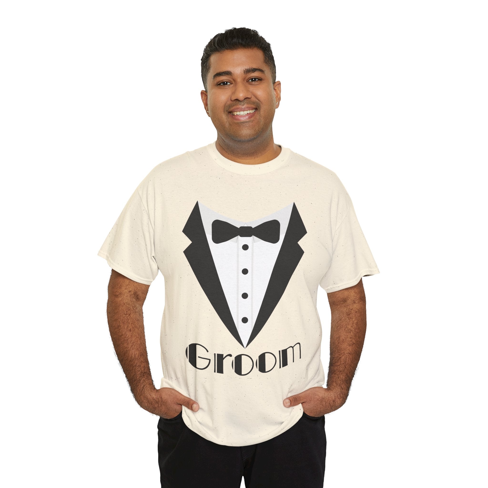 Groom T-Shirt, Unisex Heavy Cotton Tee for Weddings, Bachelor Parties, Groomsmen Gifts, Casual Wear, Bridal Showers