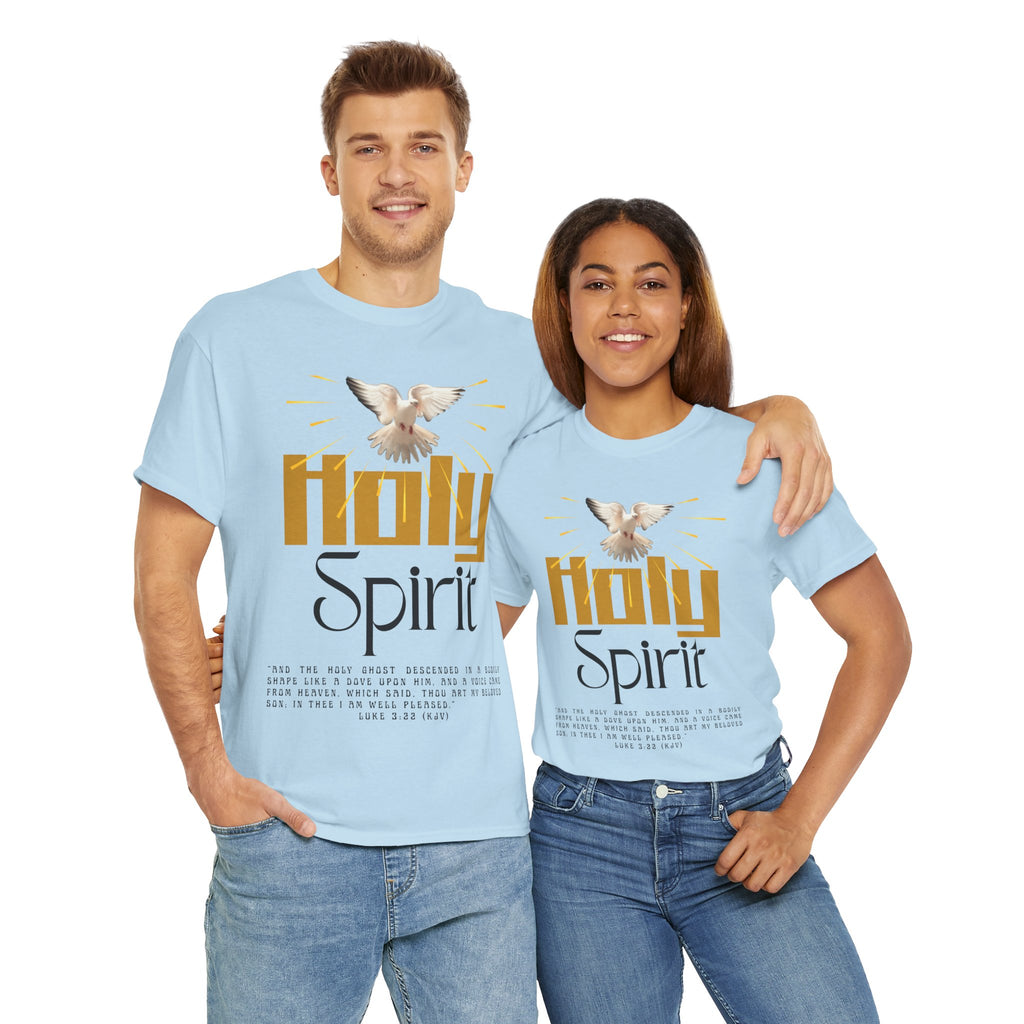 Christian T-shirts, Holy Spirit Unisex Heavy Cotton Tee, Inspirational T-Shirt for Faith Celebration, Christian Gift, Spiritual Attire, Religious Apparel