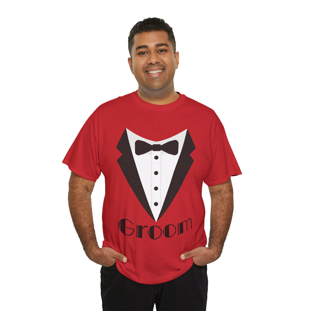 Groom T-Shirt, Unisex Heavy Cotton Tee for Weddings, Bachelor Parties, Groomsmen Gifts, Casual Wear, Bridal Showers