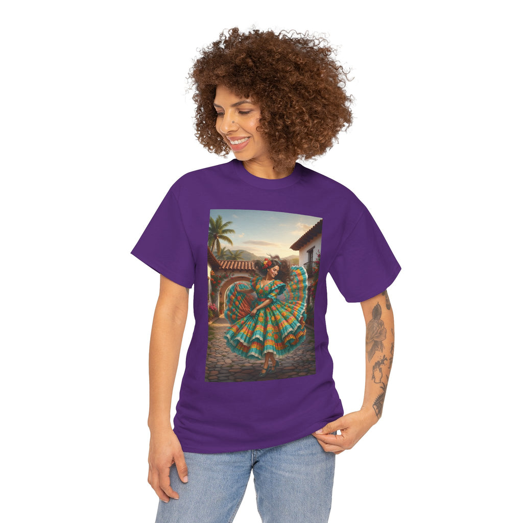 Folklórico Dancer Vibrant Graphic Tee - Perfect for Festivals, Casual Outings, Gifts, Dance Lovers, Unisex Fashion