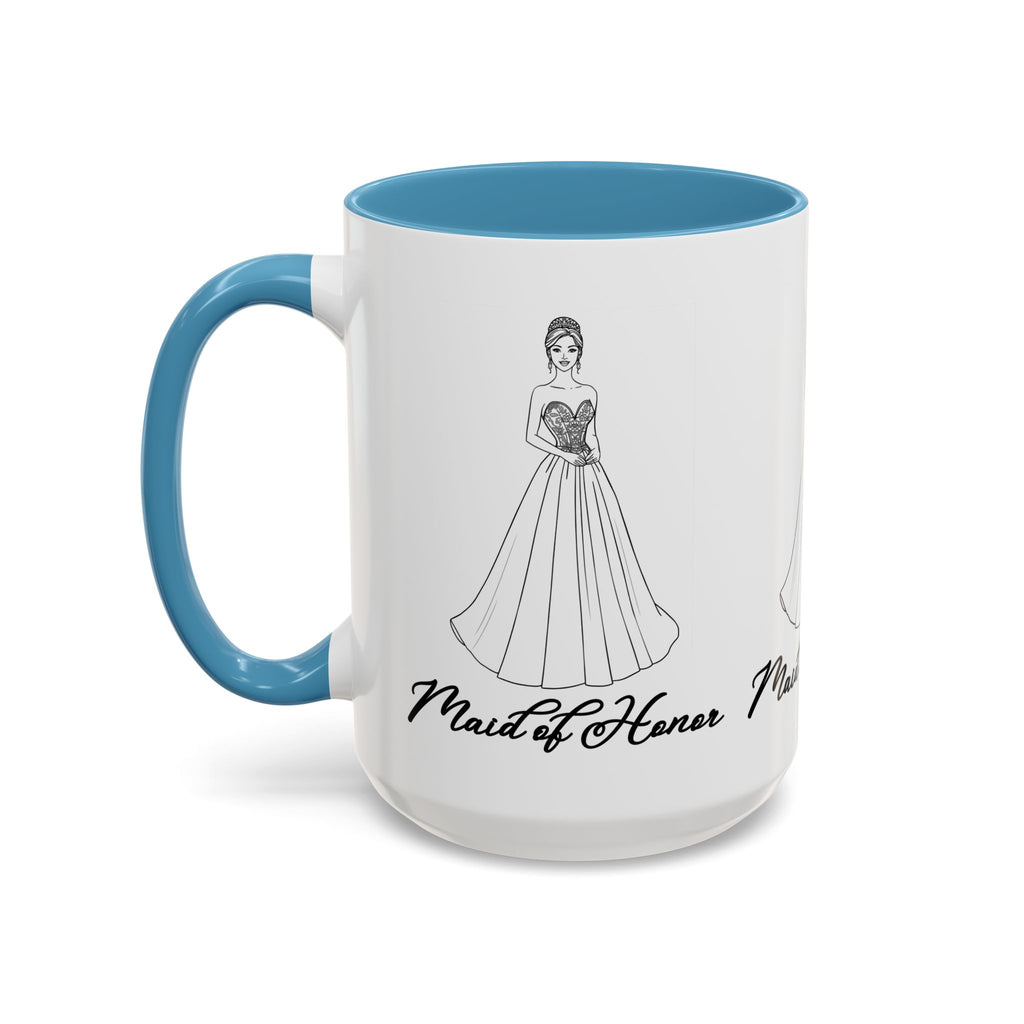Maid of Honor Coffee Mug, Bridal Party Gift, Wedding Celebration Mug, Customizable Maid of Honor Cup, Cute Coffee Lover Gift