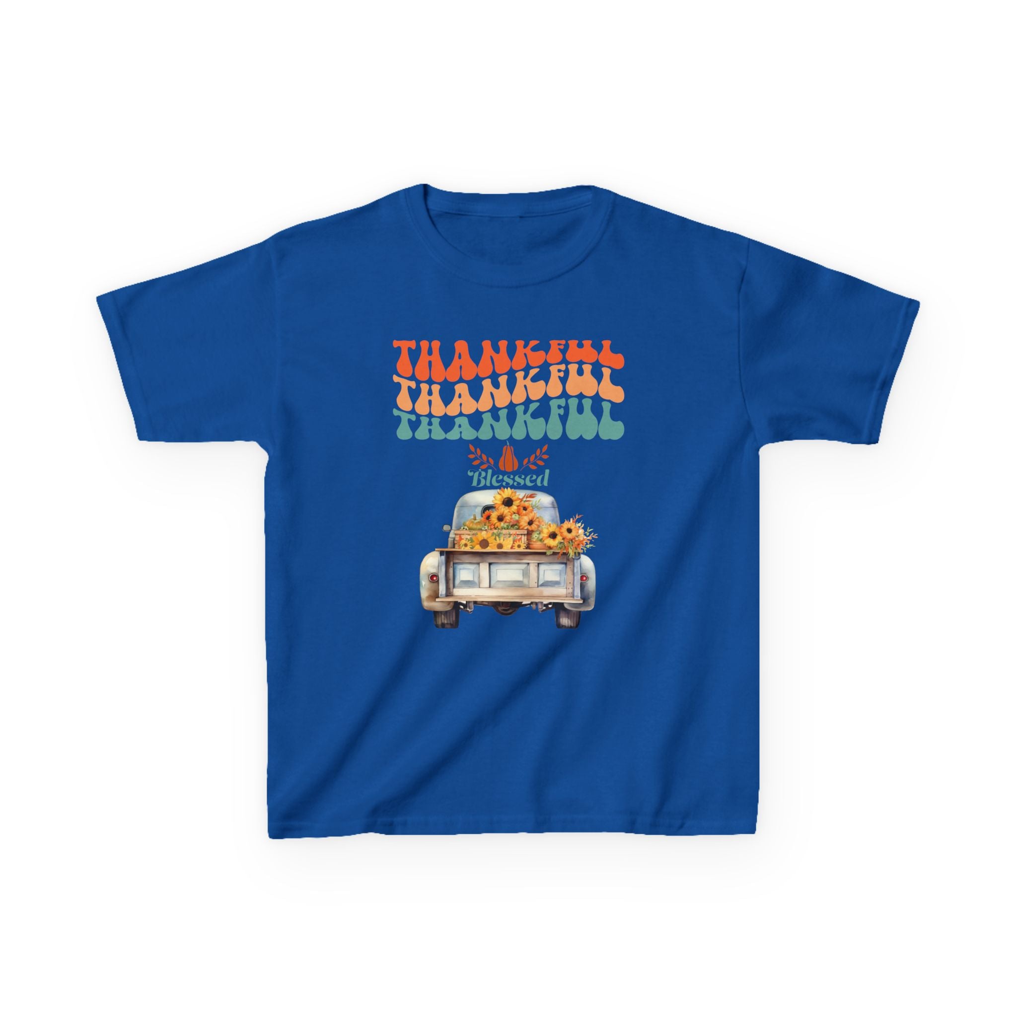 Thankful Kids Tee | Cute Autumn T-Shirt | Thanksgiving Gift | Kids Holiday Wear | Family Gathering Apparel