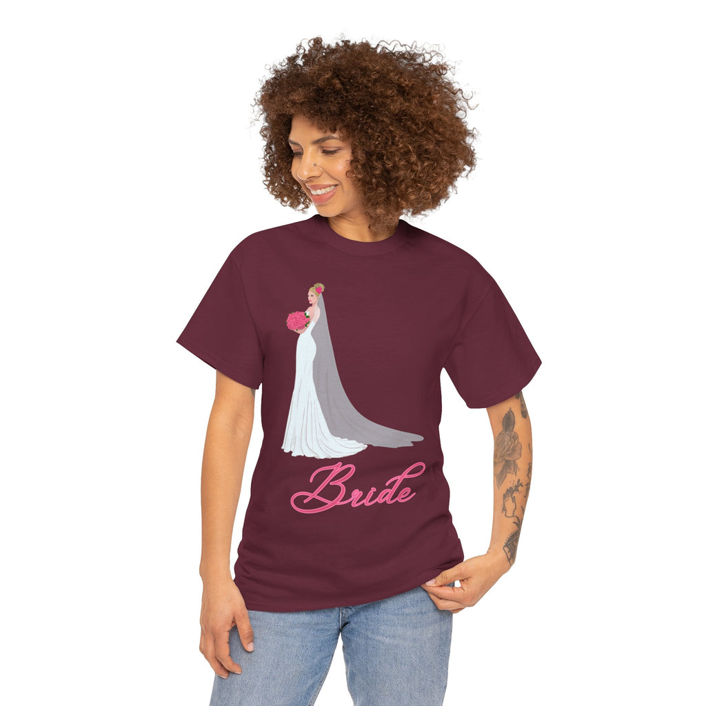 Bride Unisex Heavy Cotton Tee, Wedding Gift, Bridal Party Shirt, Engagement Party Top, Bride T-Shirt, Bridal Shower Attire