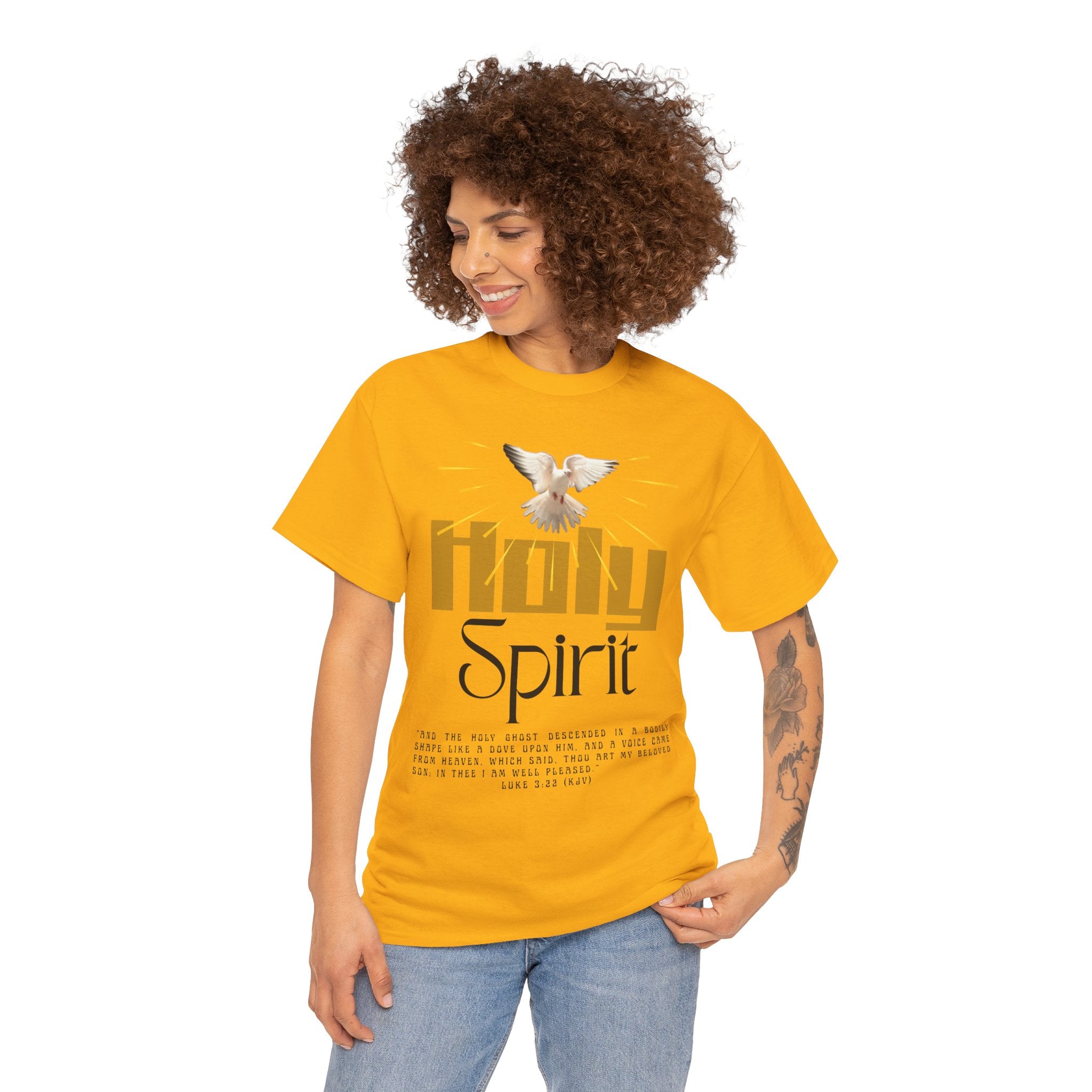Christian T-shirts, Holy Spirit Unisex Heavy Cotton Tee, Inspirational T-Shirt for Faith Celebration, Christian Gift, Spiritual Attire, Religious Apparel