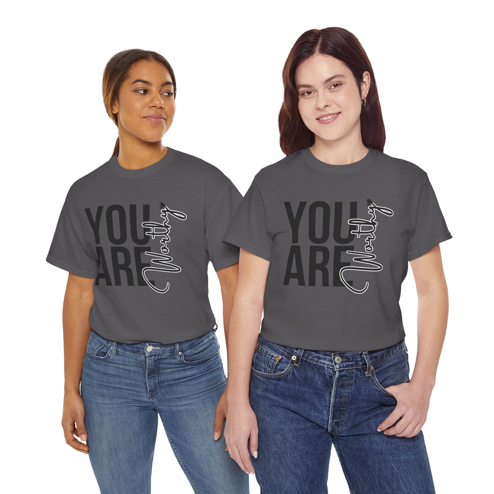 You Are Worthy Unisex Heavy Cotton Tee, Motivational Quote Shirt, Gift for Friends, Self-Love Tee, Uplifting Apparel, Positive [...]
