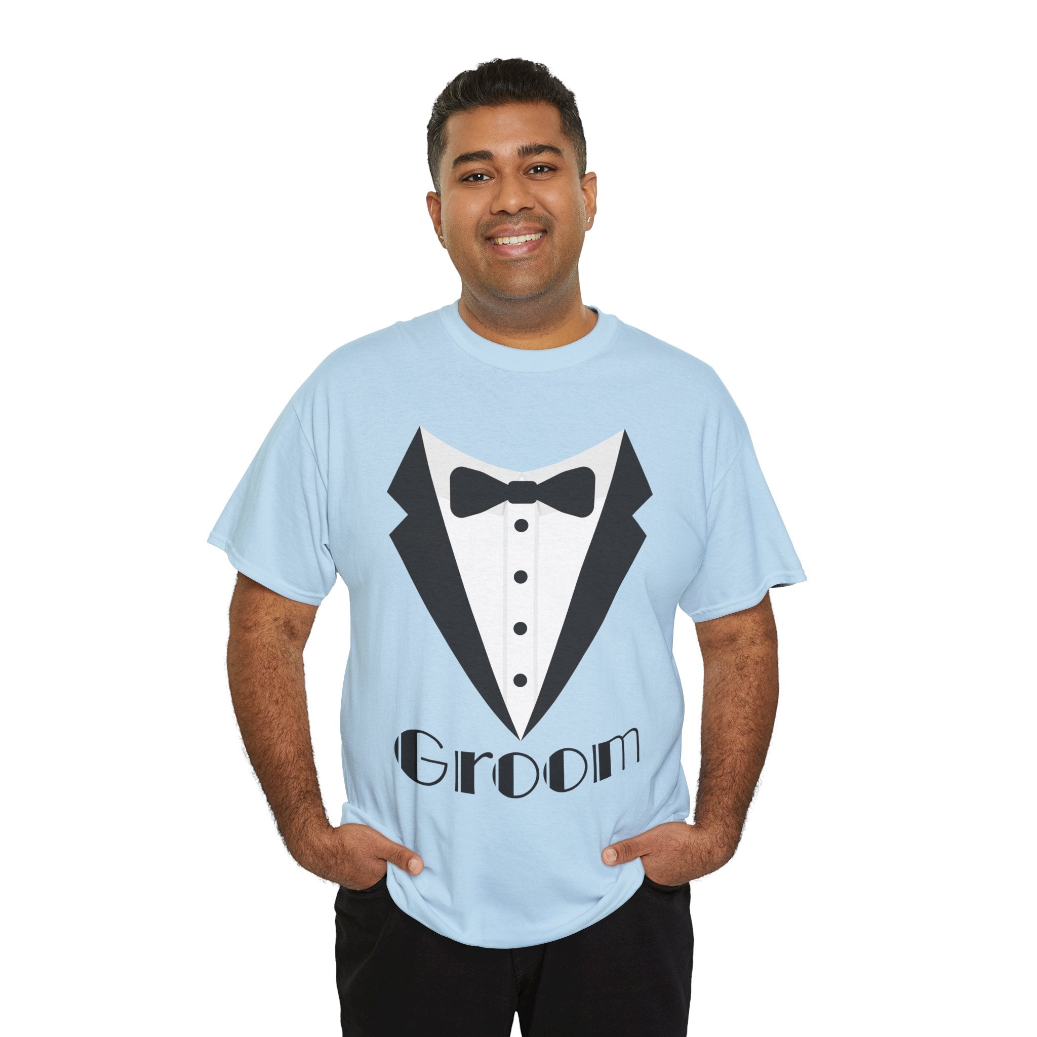 Groom T-Shirt, Unisex Heavy Cotton Tee for Weddings, Bachelor Parties, Groomsmen Gifts, Casual Wear, Bridal Showers