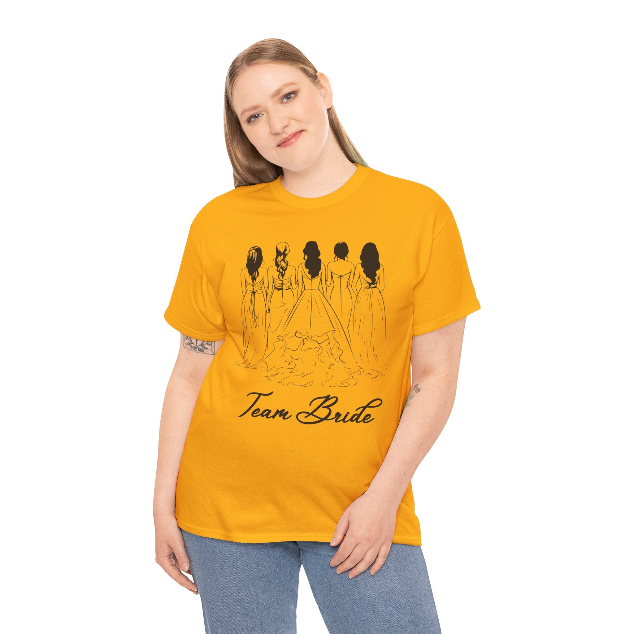 Team Bride Unisex Heavy Cotton Tee - Perfect for Weddings, Bridal Showers, Engagements, Bachelorette Parties, Group Celebrations