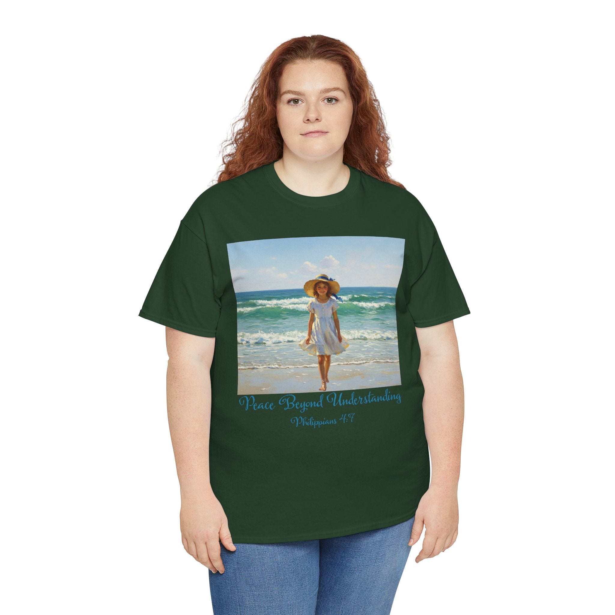 Serene Beach Vibes Tee for Summer Days, Top for Women, Casual Wear, Gifts for Beach Lovers, Vacay Essentials
