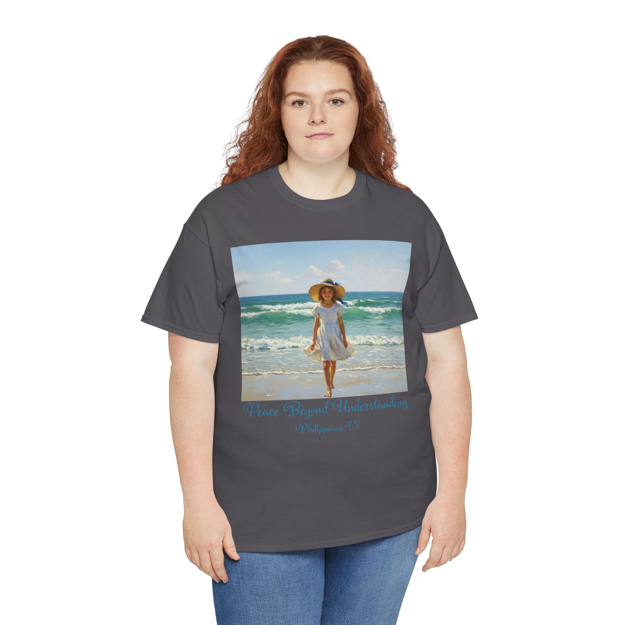Serene Beach Vibes Tee for Summer Days, Top for Women, Casual Wear, Gifts for Beach Lovers, Vacay Essentials