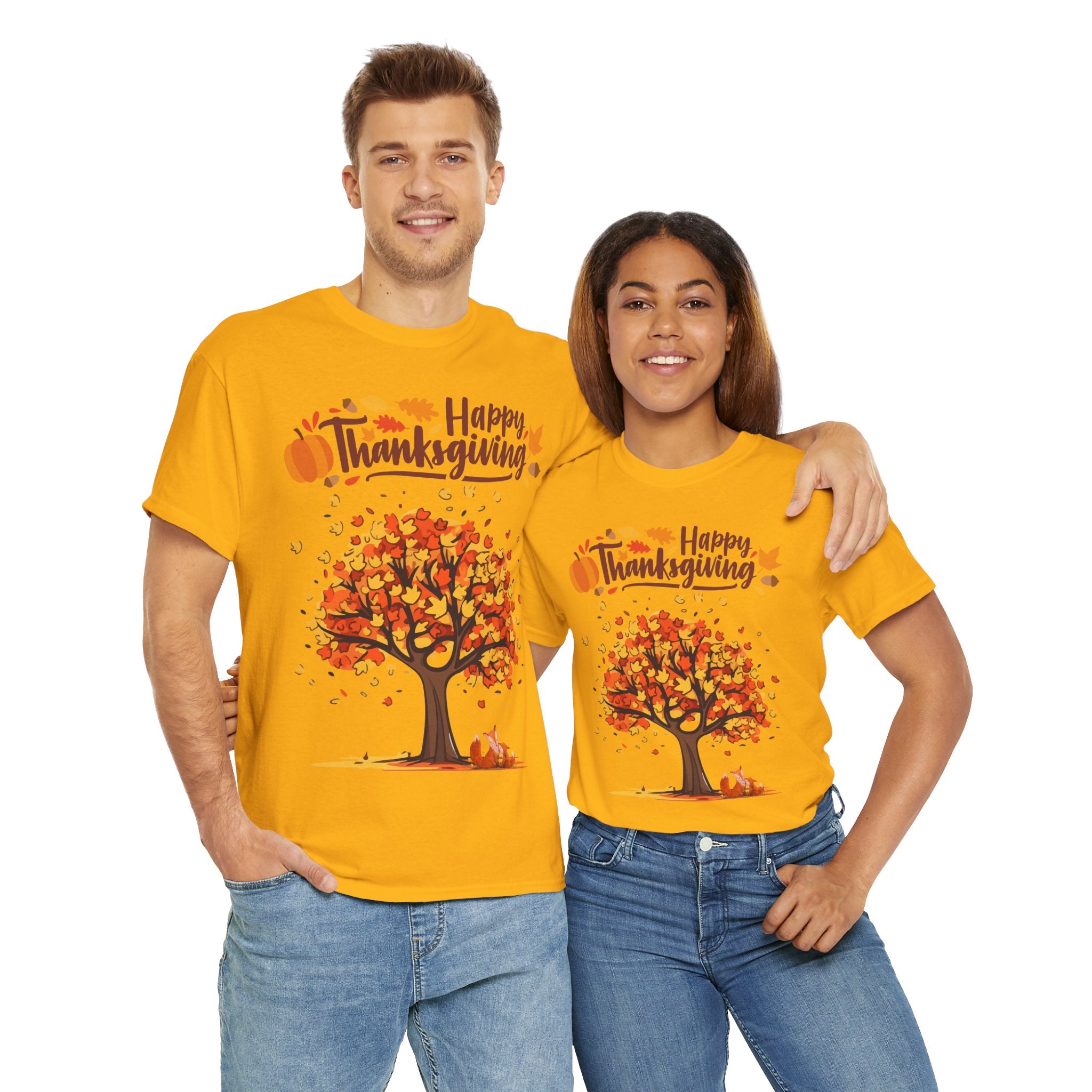 Thanksgiving Tree Tee, Autumn Shirt, Fall Apparel, Family Gathering Top, Seasonal Wear, Thanksgiving Gift