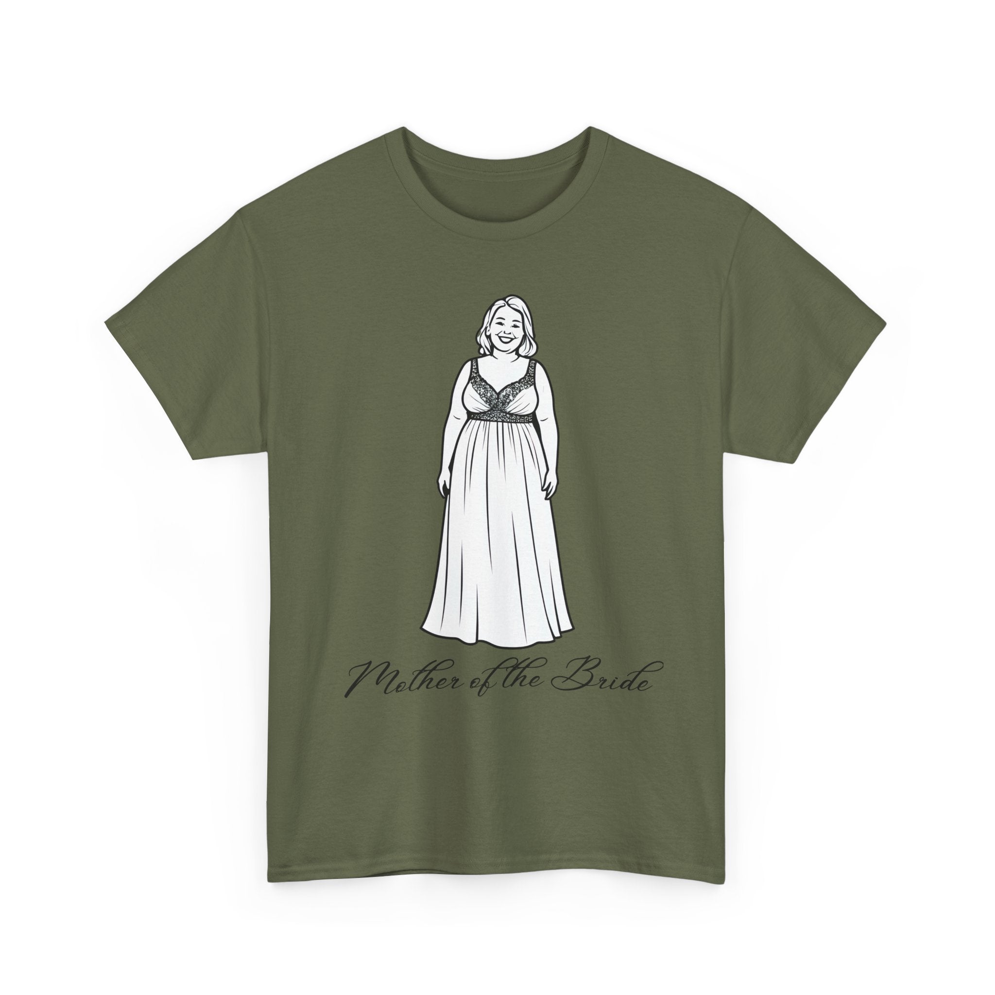 Mother of the Bride Tee, Plus Size Wedding Shirt, Unisex Cotton T-Shirt, Bridal Party Gift, Fun Wedding Day Apparel