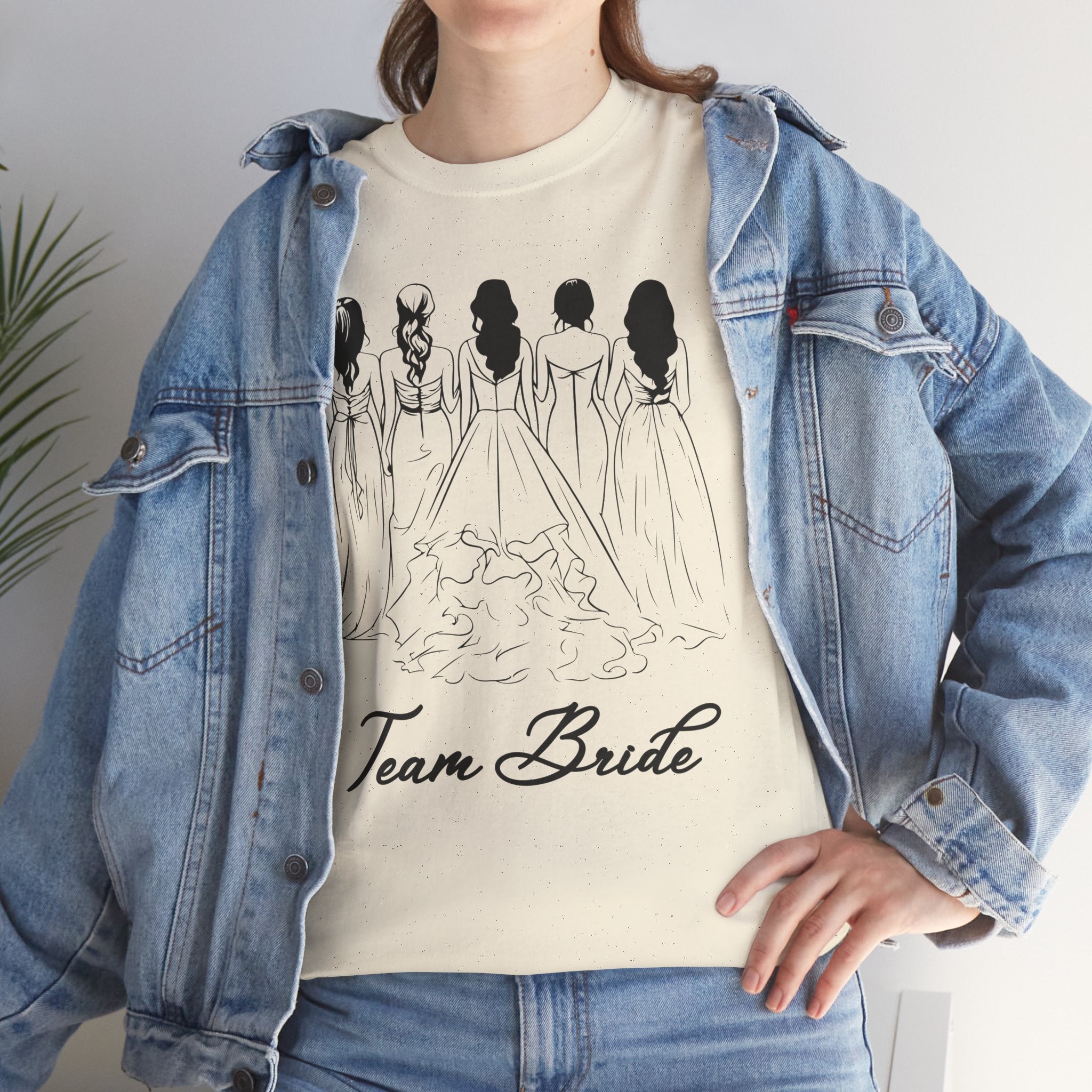 Team Bride Unisex Heavy Cotton Tee - Perfect for Weddings, Bridal Showers, Engagements, Bachelorette Parties, Group Celebrations